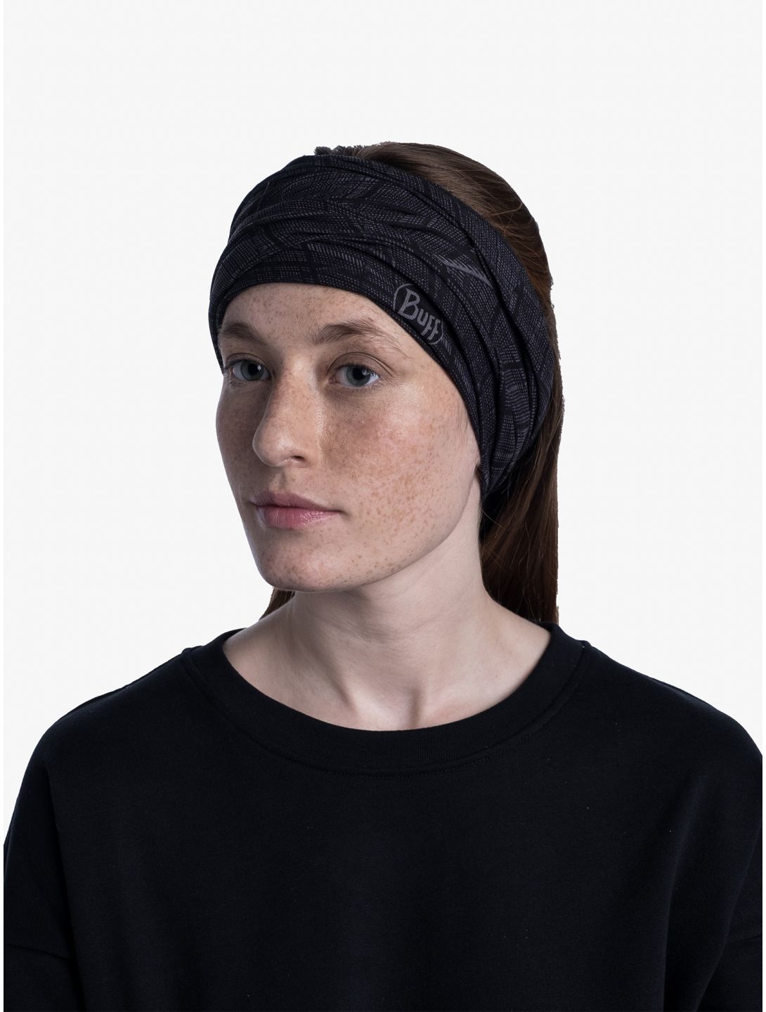 Buff, Original Ecostretch sjaal unisex Embers Black zwart 