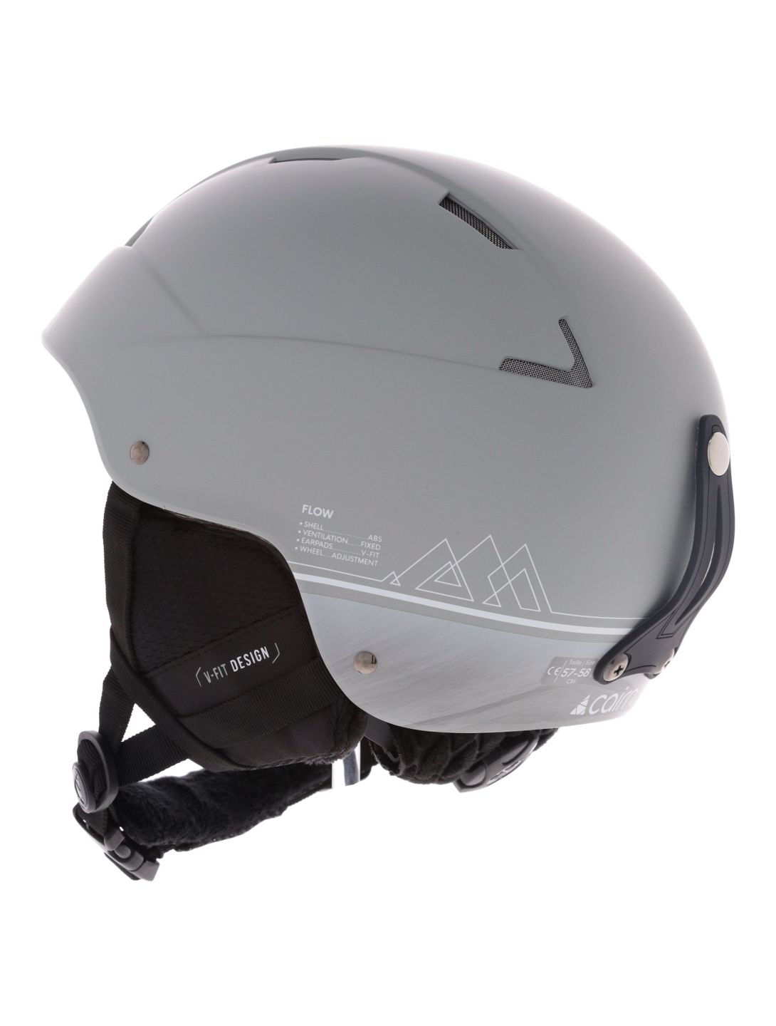 Cairn, Flow skihelm unisex Mat Grey Lava grijs 