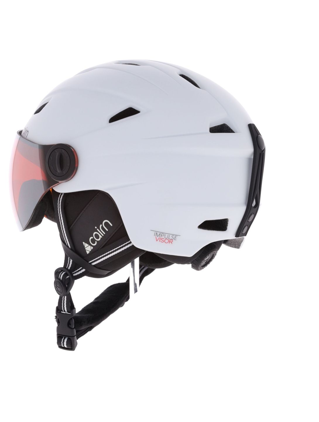 Cairn, Impulse Visor skihelm met vizier unisex Mat White wit 