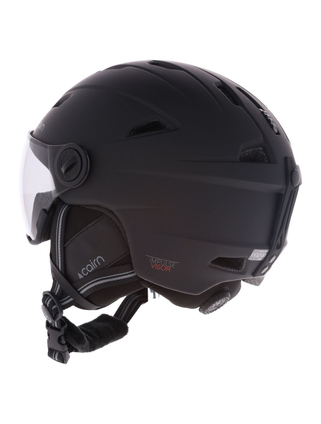 Cairn, Impulse Visor Photochromic skihelm met vizier unisex Mat Black zwart 