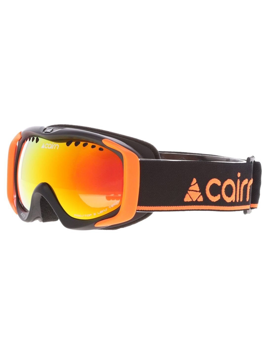 Cairn, Mate skibril kinderen Mat Black Orange oranje, zwart 