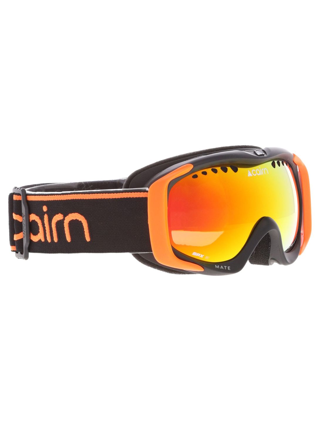 Cairn, Mate skibril kinderen Mat Black Orange oranje, zwart 