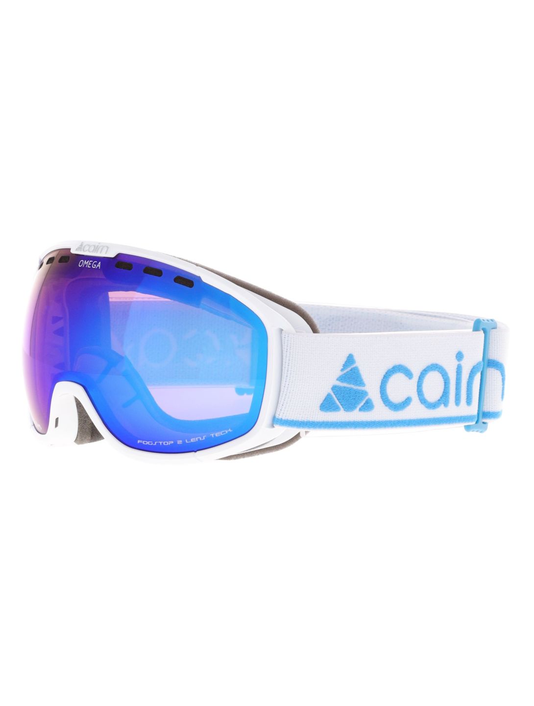 Cairn, Omega skibril unisex Shiny White Blue blauw, wit 