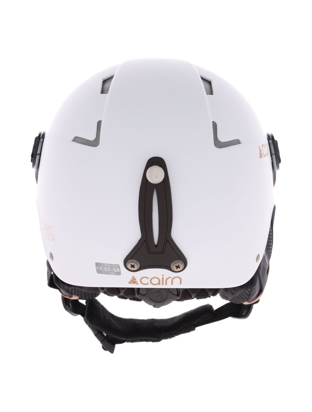 Cairn, Orbit Visor skihelm met vizier unisex Mat White Coffee wit 