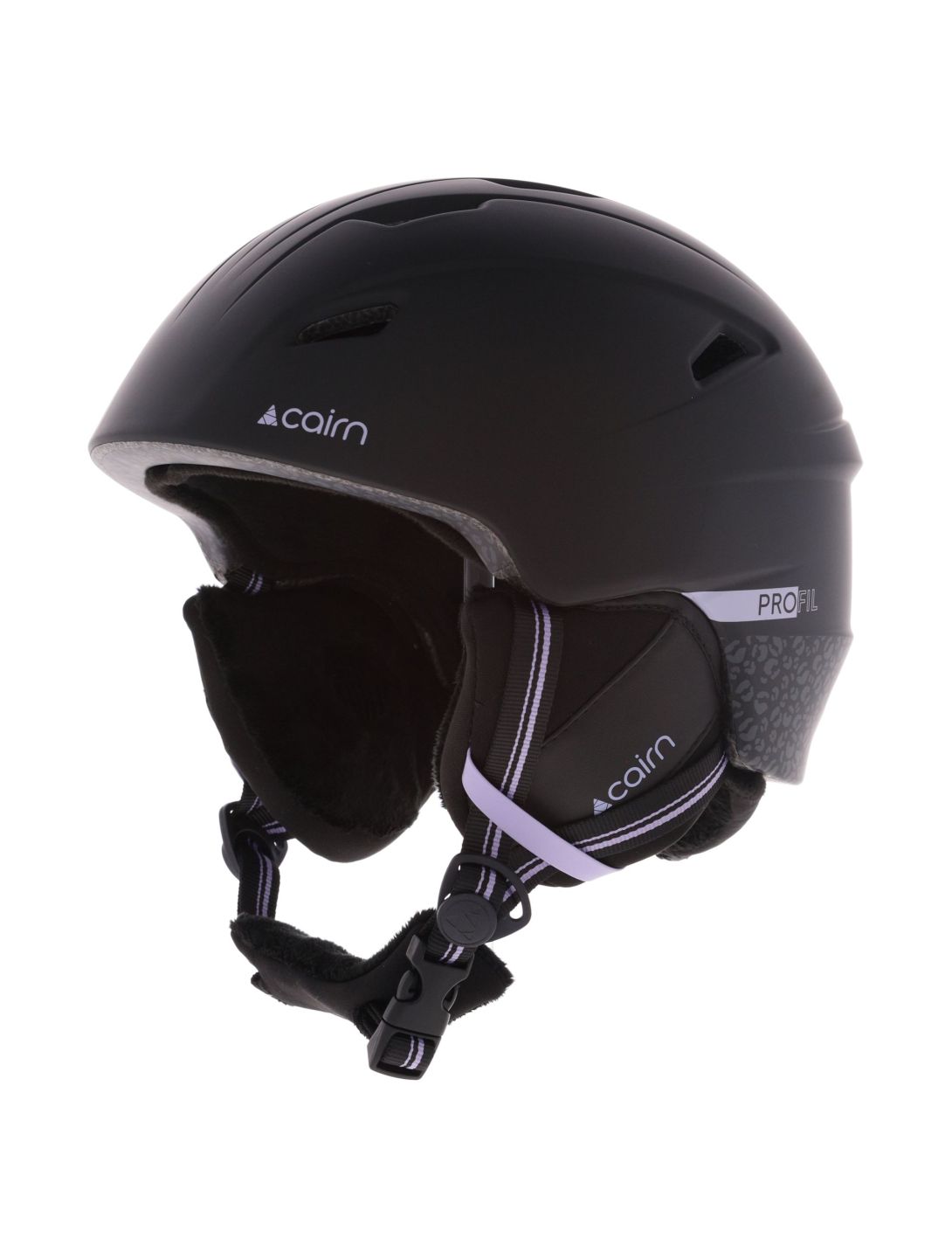 Cairn, Profil skihelm unisex Mat Black Leopard paars, zwart 