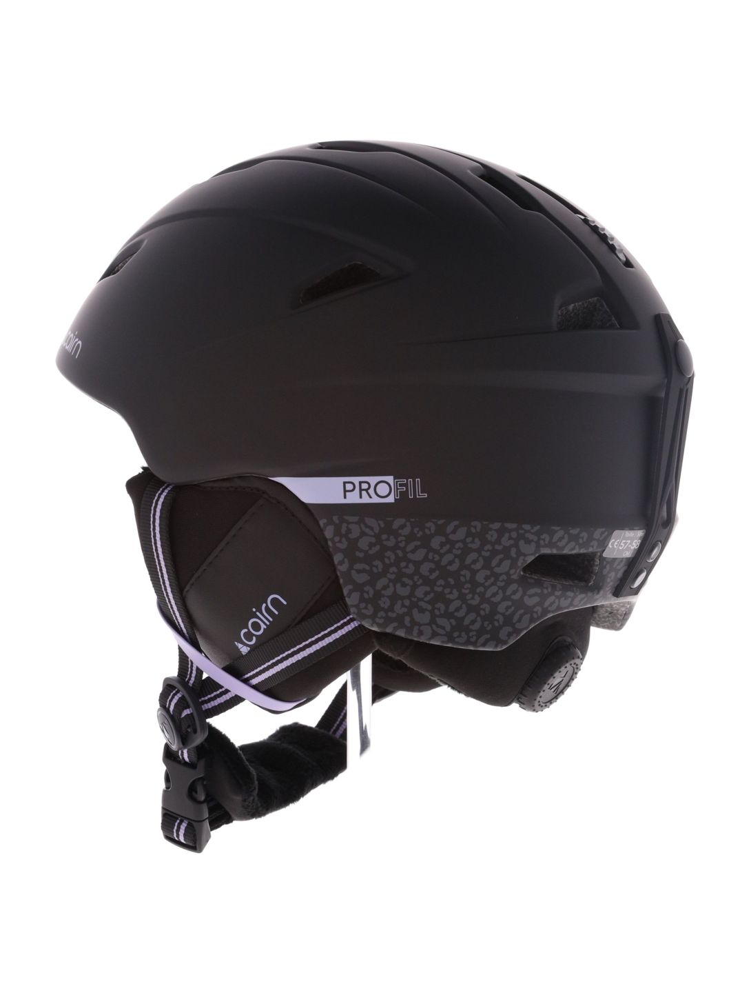 Cairn, Profil skihelm unisex Mat Black Leopard paars, zwart 