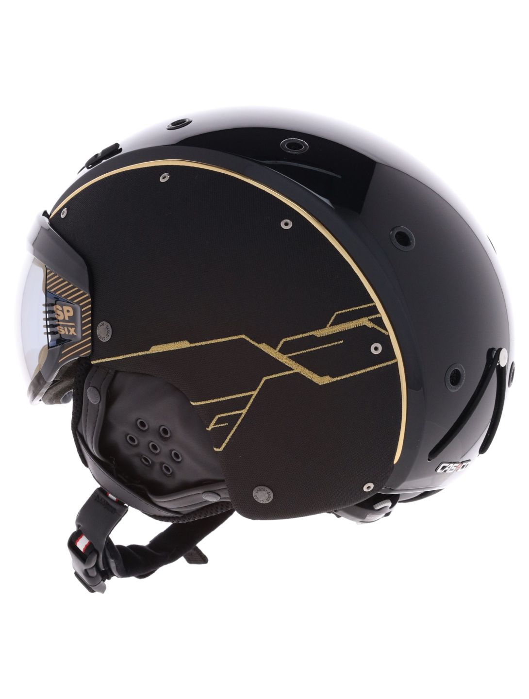 Casco, SP-6 Limited skihelm met vizier unisex Circuit Gold-Black goud, zwart 