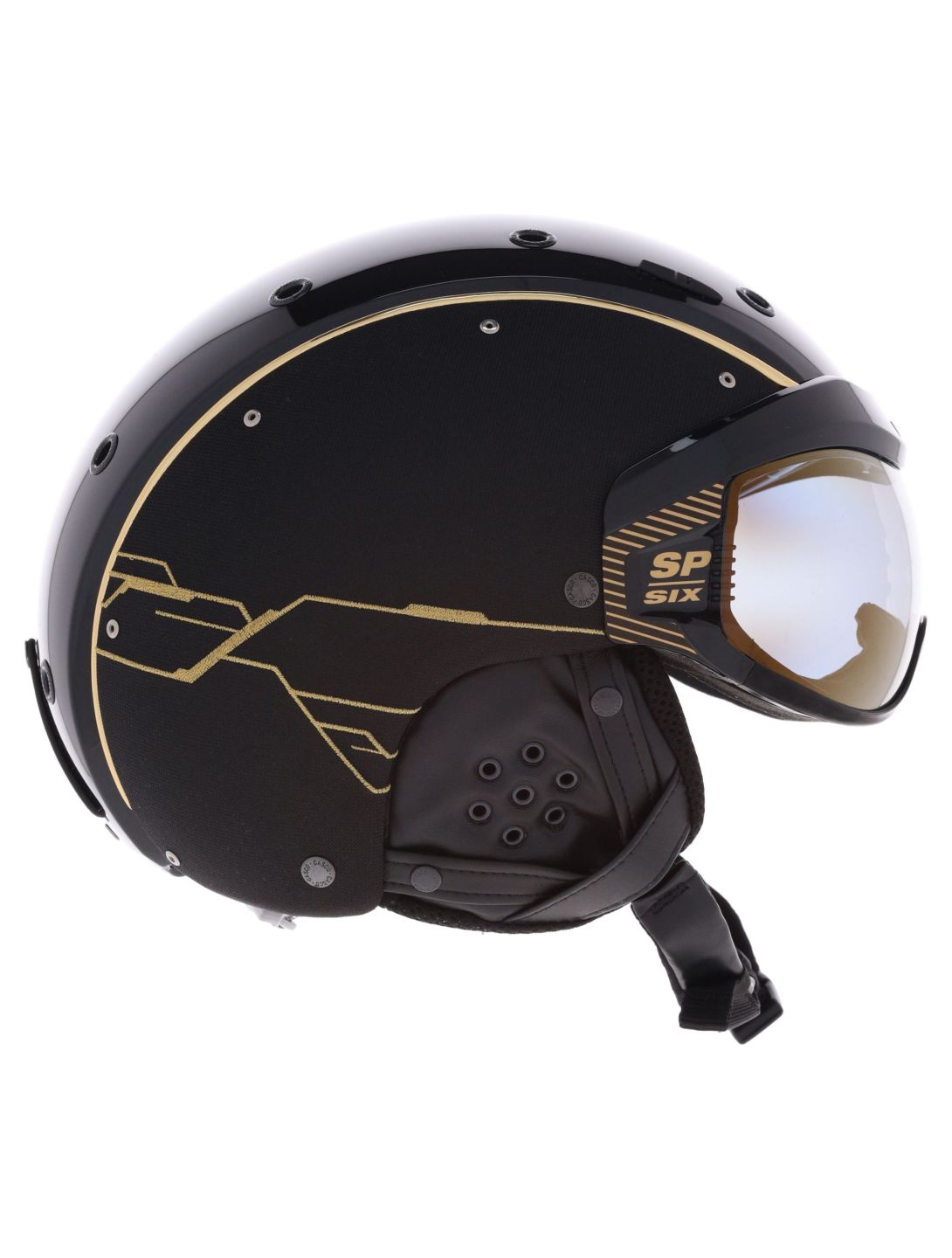 Casco, SP-6 Limited skihelm met vizier unisex Circuit Gold-Black goud, zwart 