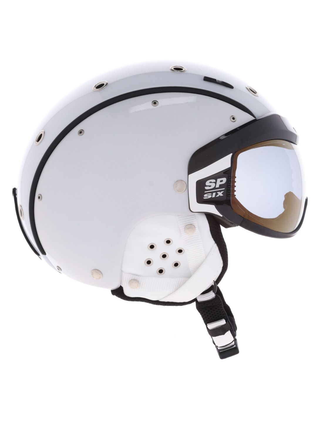 Casco, SP-6 skihelm met vizier unisex Chameleon White wit 