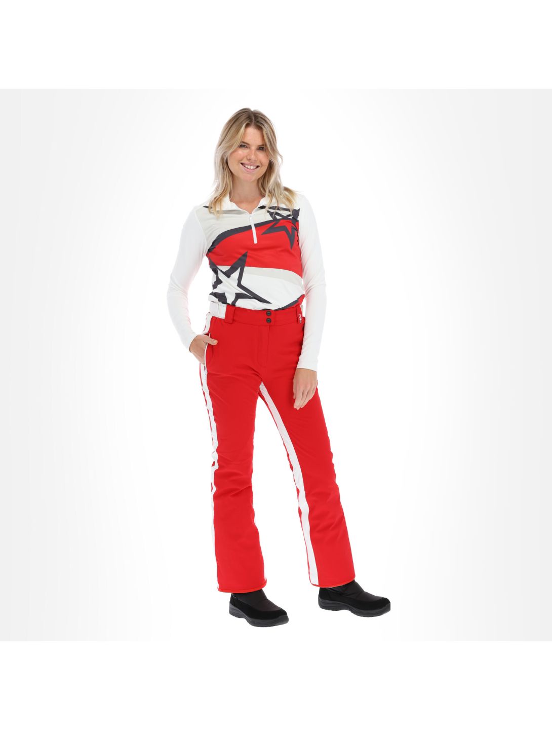 CMP, 30W0806 skibroek slim fit dames ferrari Rood