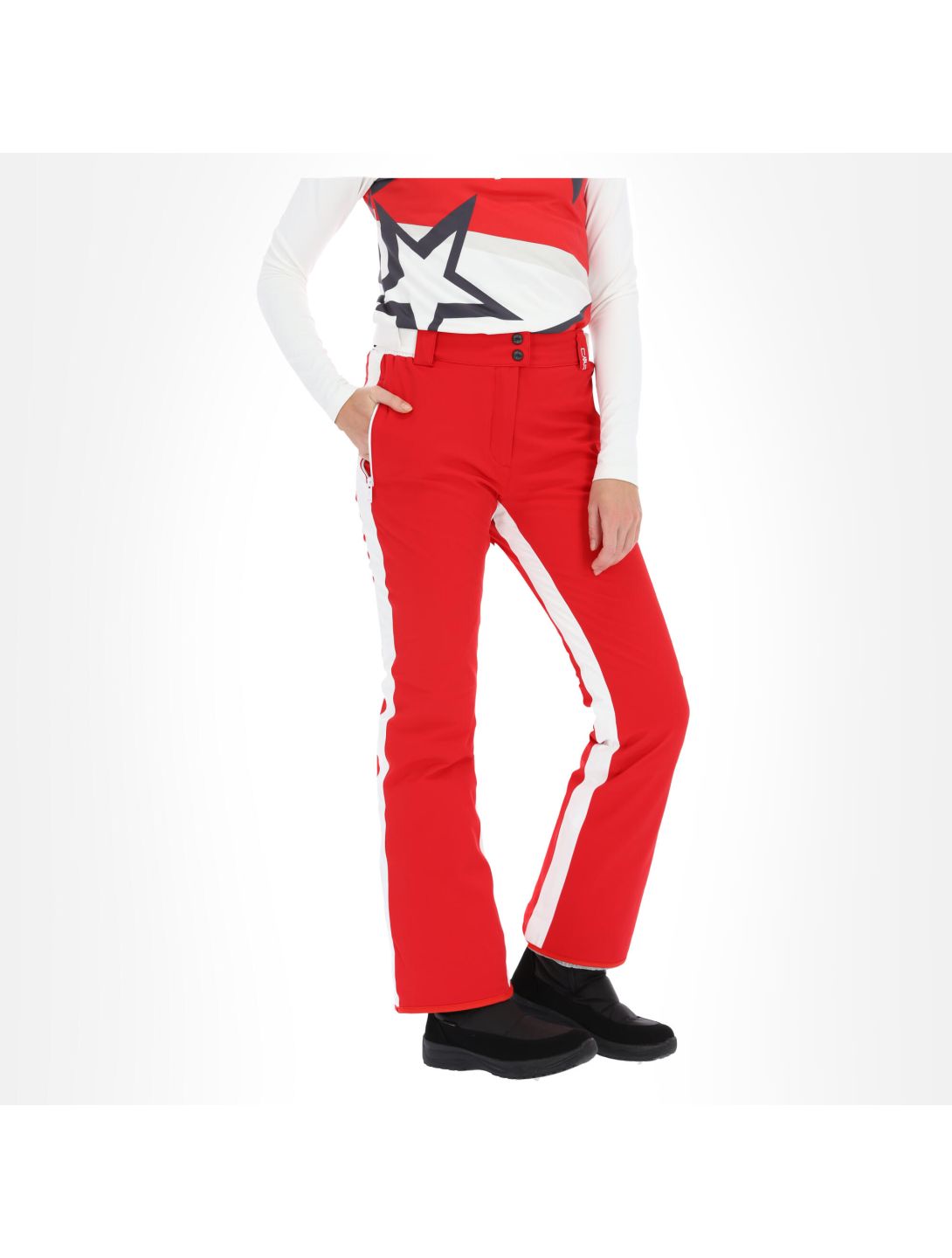 CMP, 30W0806 skibroek slim fit dames ferrari Rood