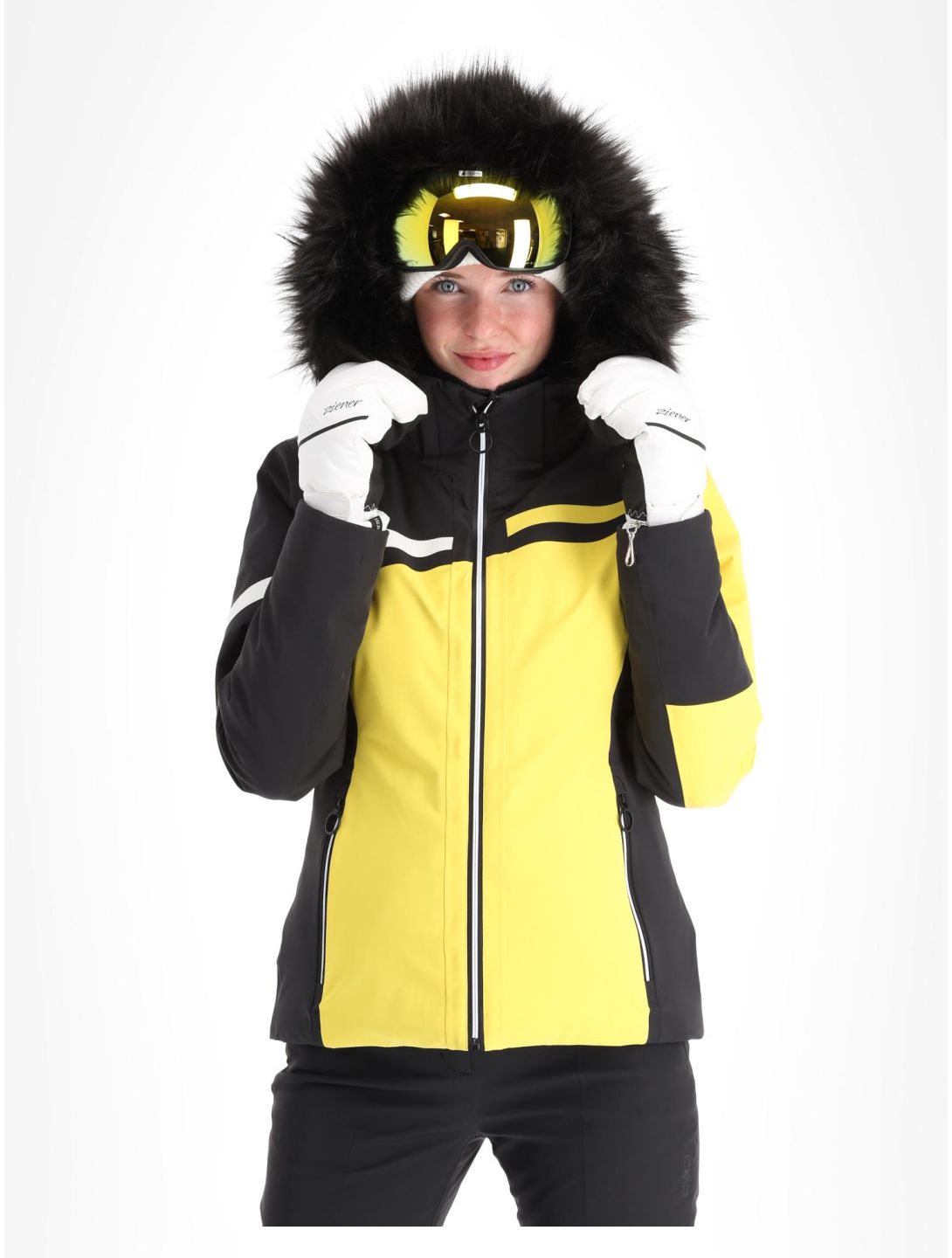 CMP, 33W0296F ski-jas dames Winter Sun geel, zwart 