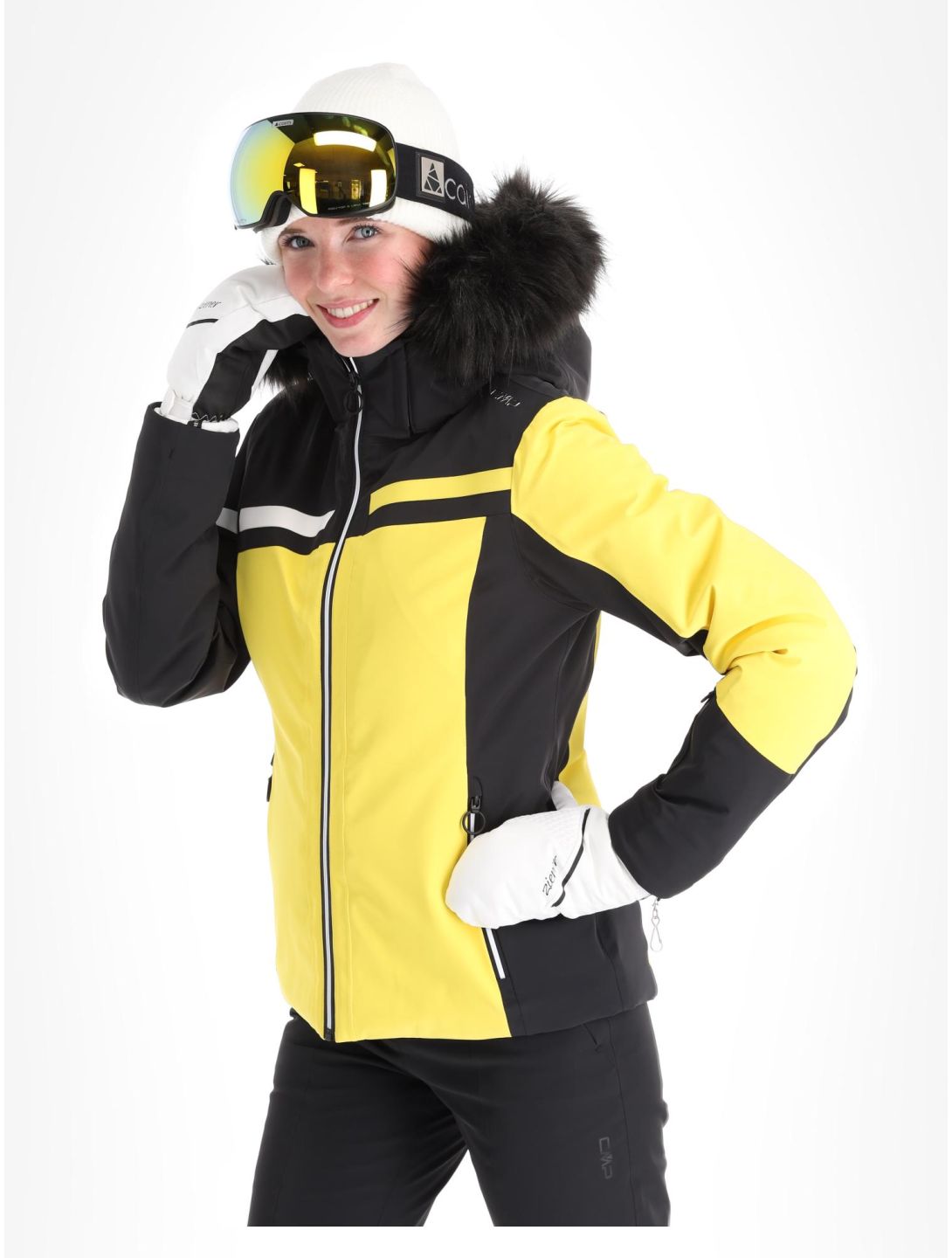 CMP, 33W0296F ski-jas dames Winter Sun geel, zwart 