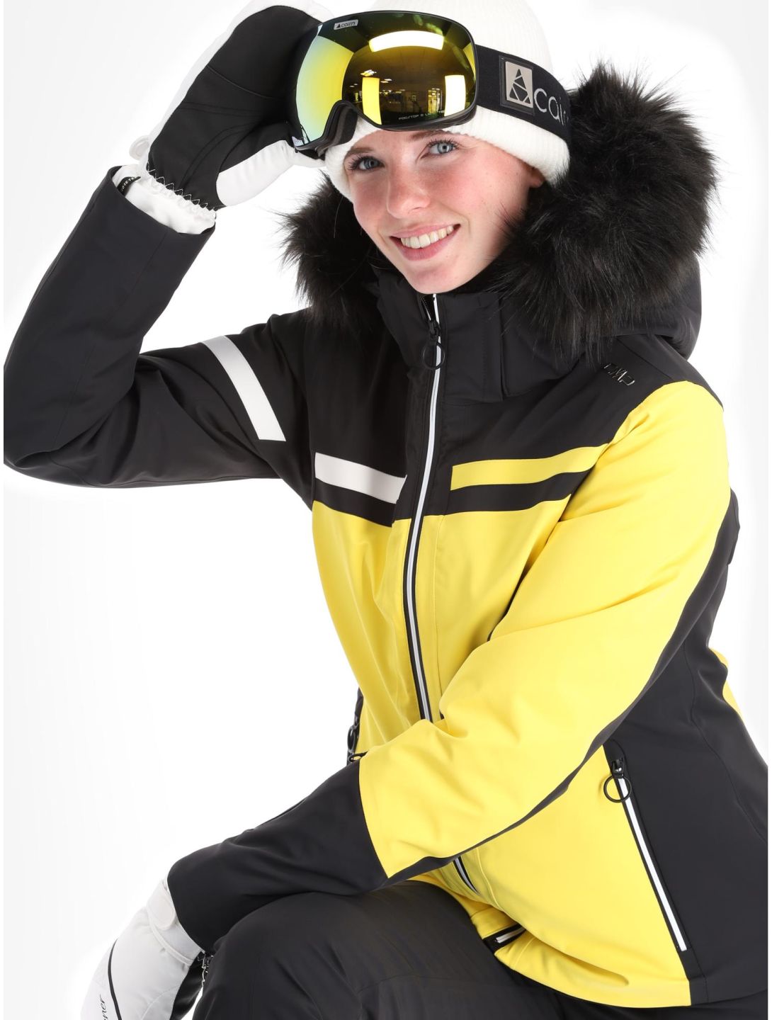 CMP, 33W0296F ski-jas dames Winter Sun geel, zwart 