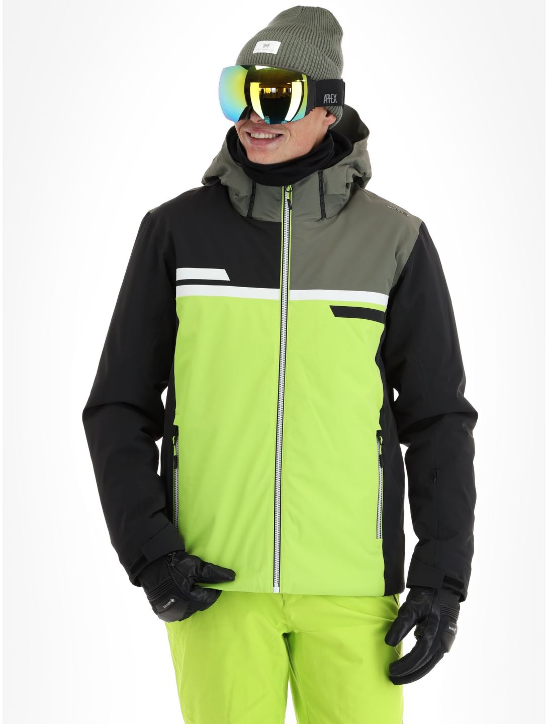 CMP, 33W0747 ski-jas heren Acid groen, zwart 