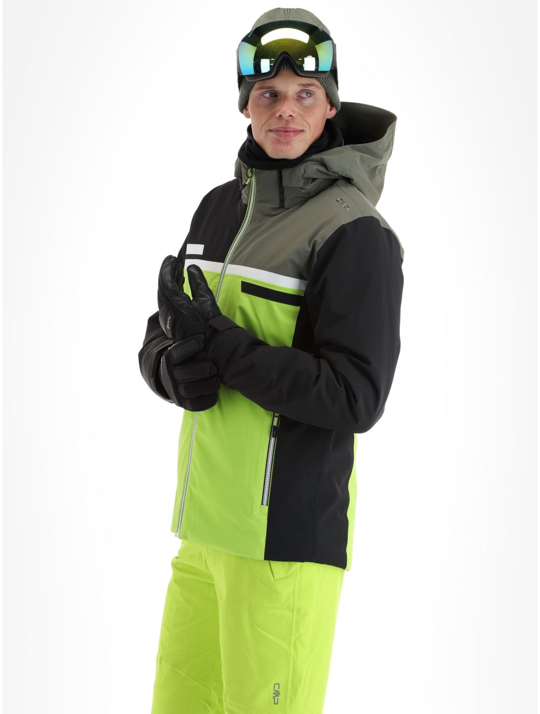 CMP, 33W0747 ski-jas heren Acid groen, zwart 