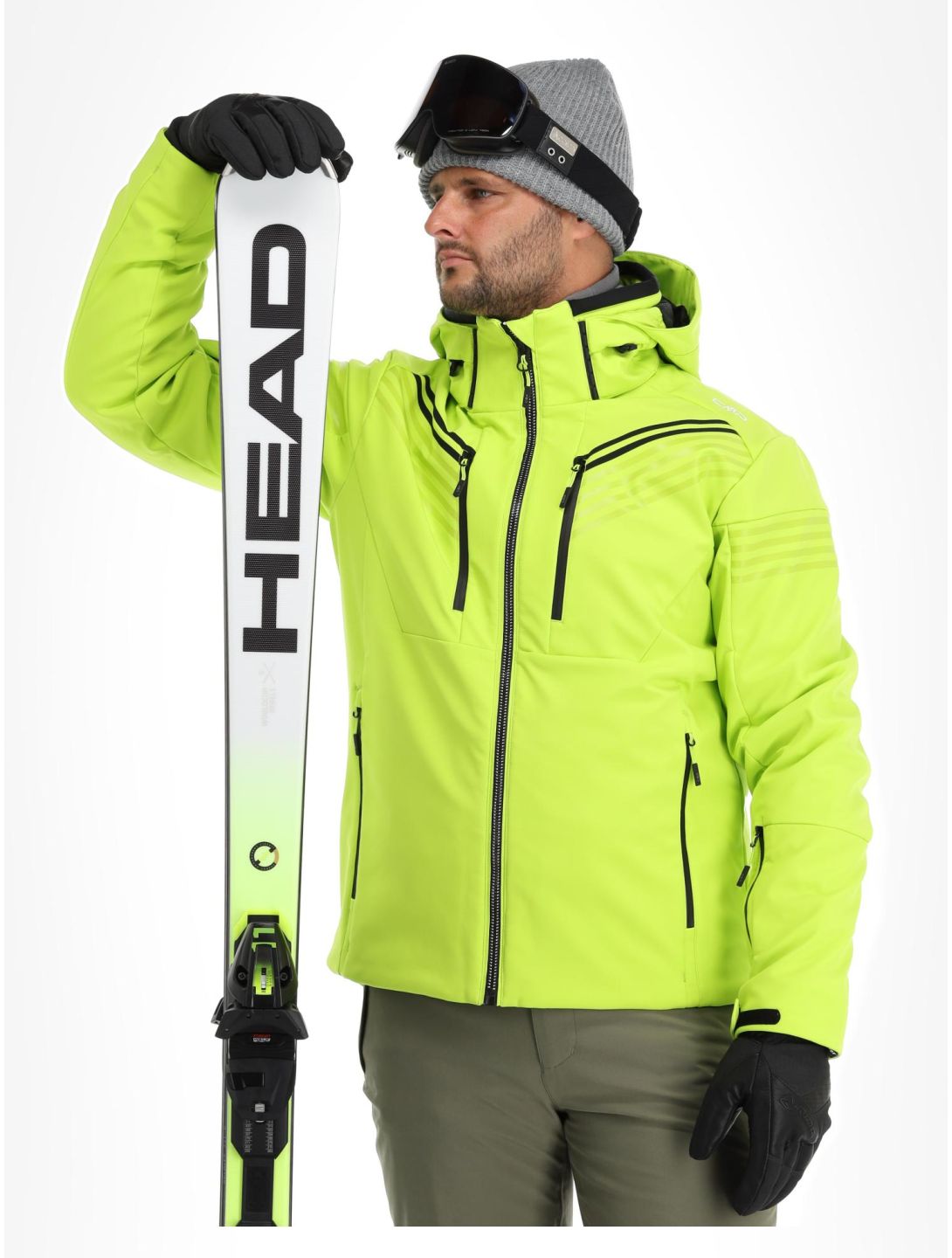 CMP, 33W0967 softshell ski-jas heren Acid groen 