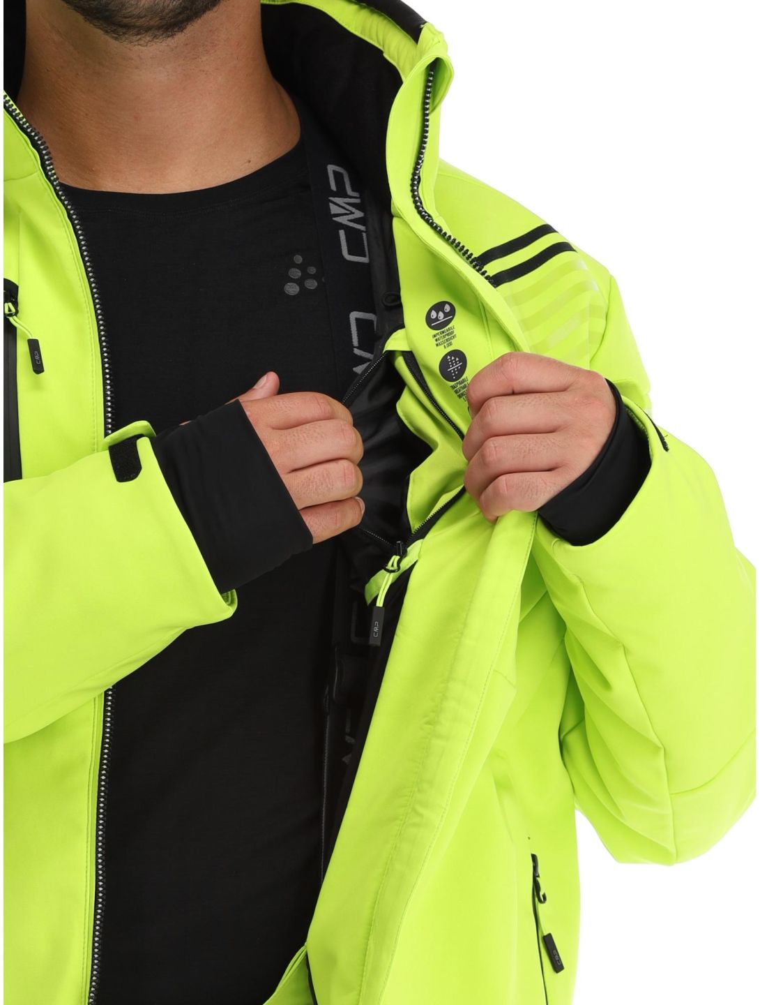 CMP, 33W0967 softshell ski-jas heren Acid groen 