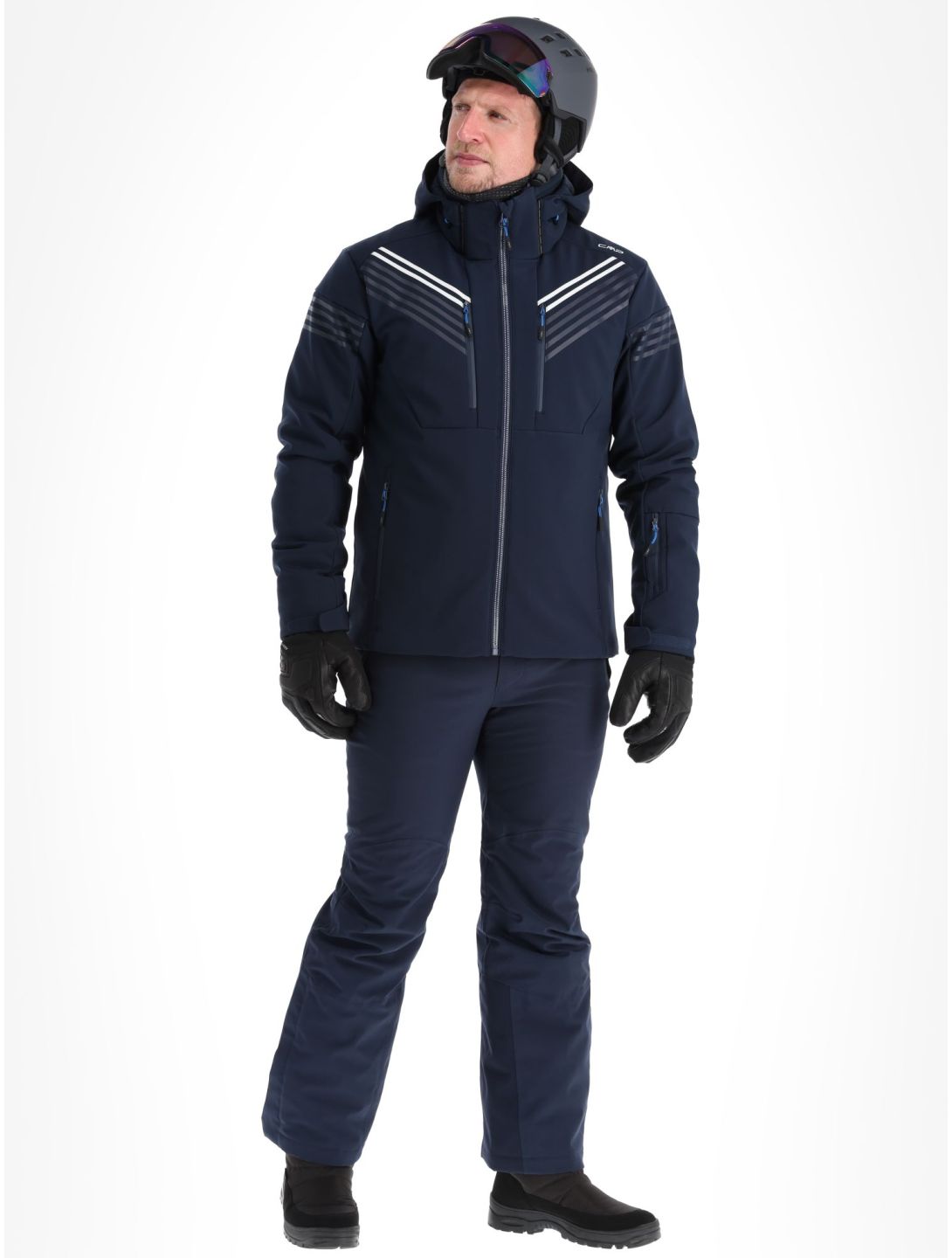 CMP, 33W0967 softshell ski-jas heren Black Blue blauw 