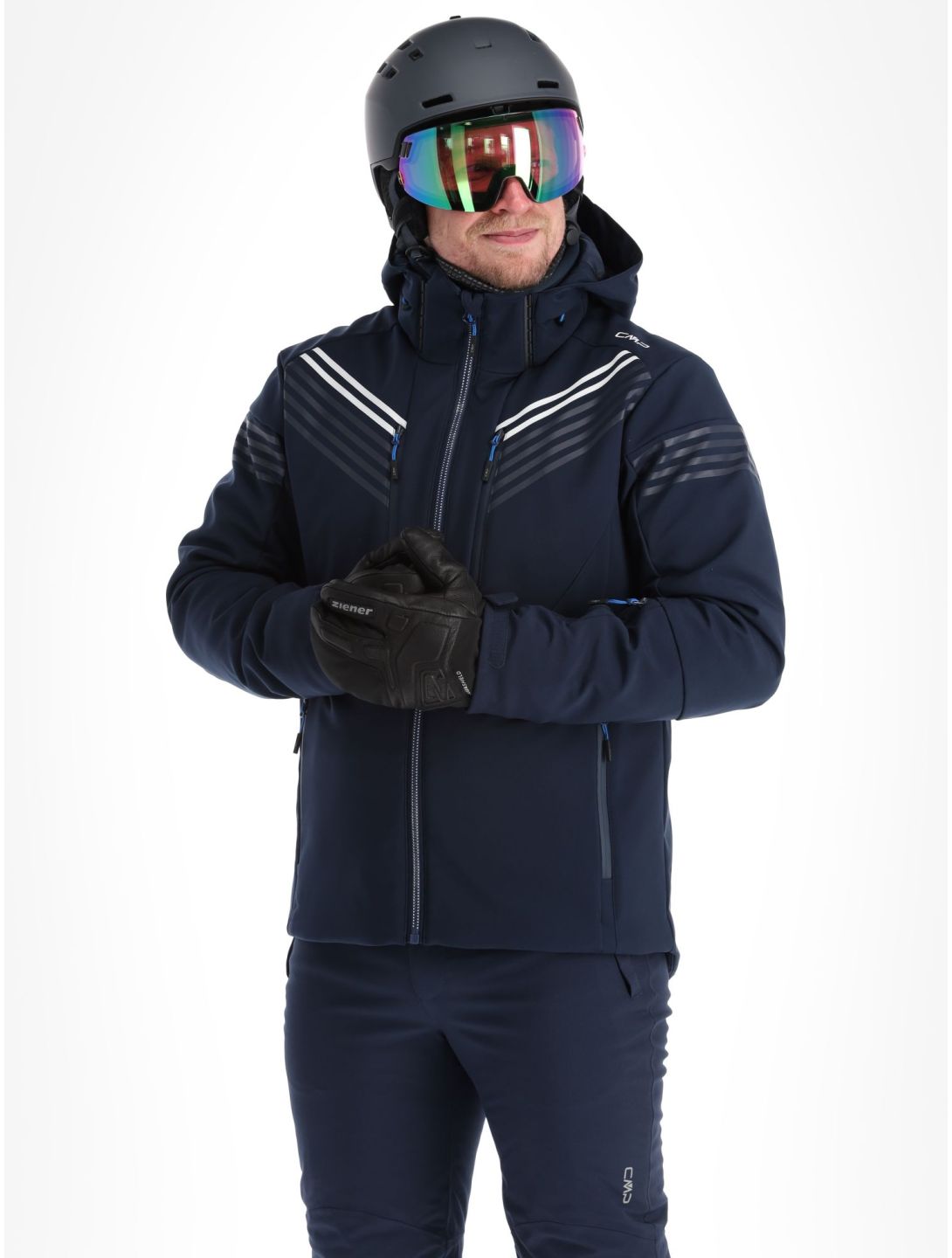 CMP, 33W0967 softshell ski-jas heren Black Blue blauw 