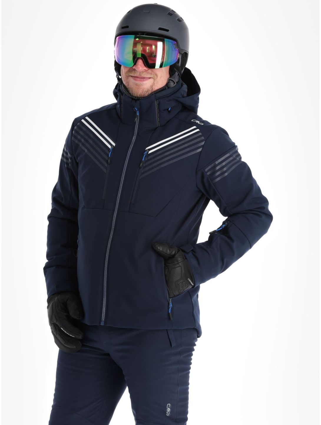 CMP, 33W0967 softshell ski-jas heren Black Blue blauw 