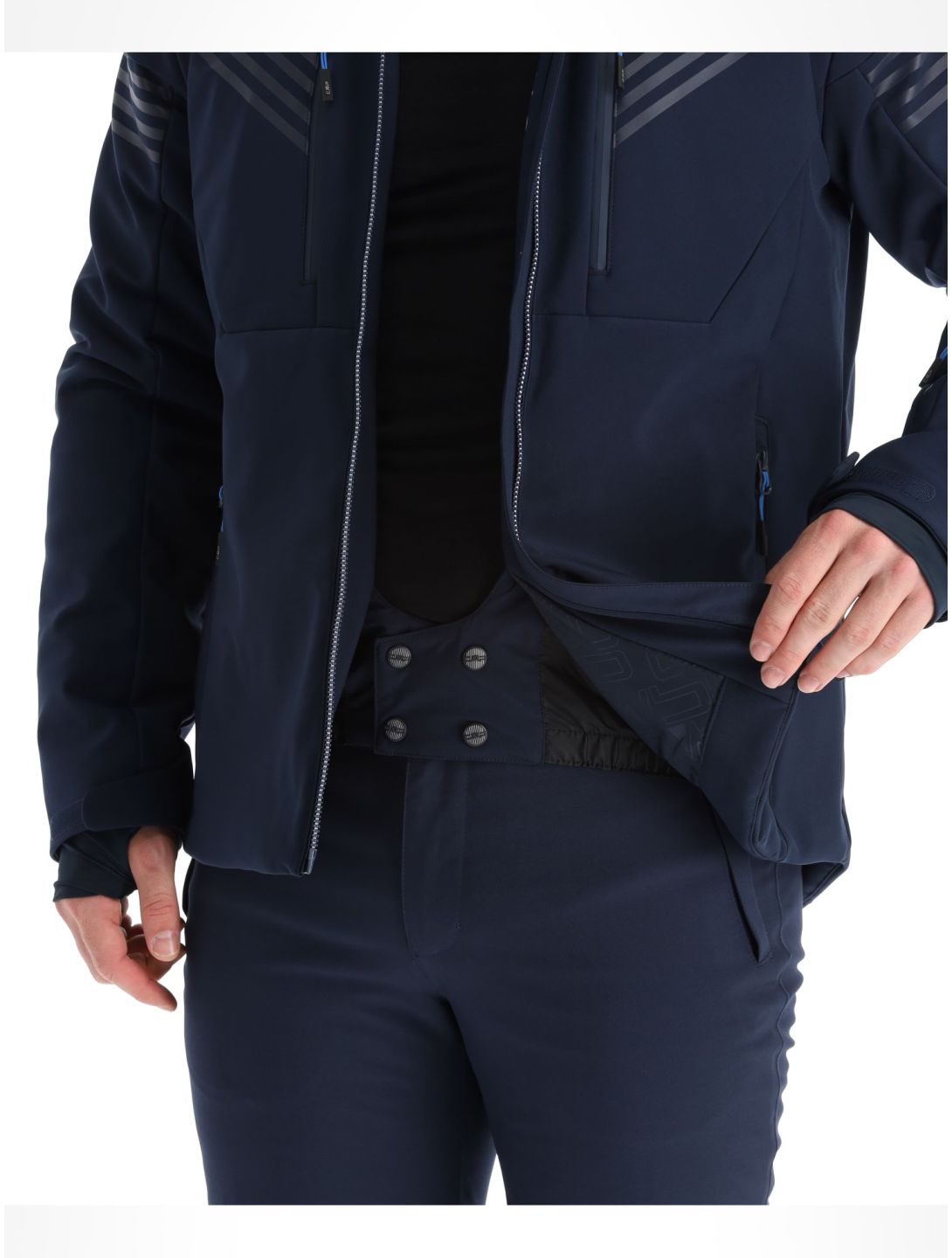 CMP, 33W0967 softshell ski-jas heren Black Blue blauw 