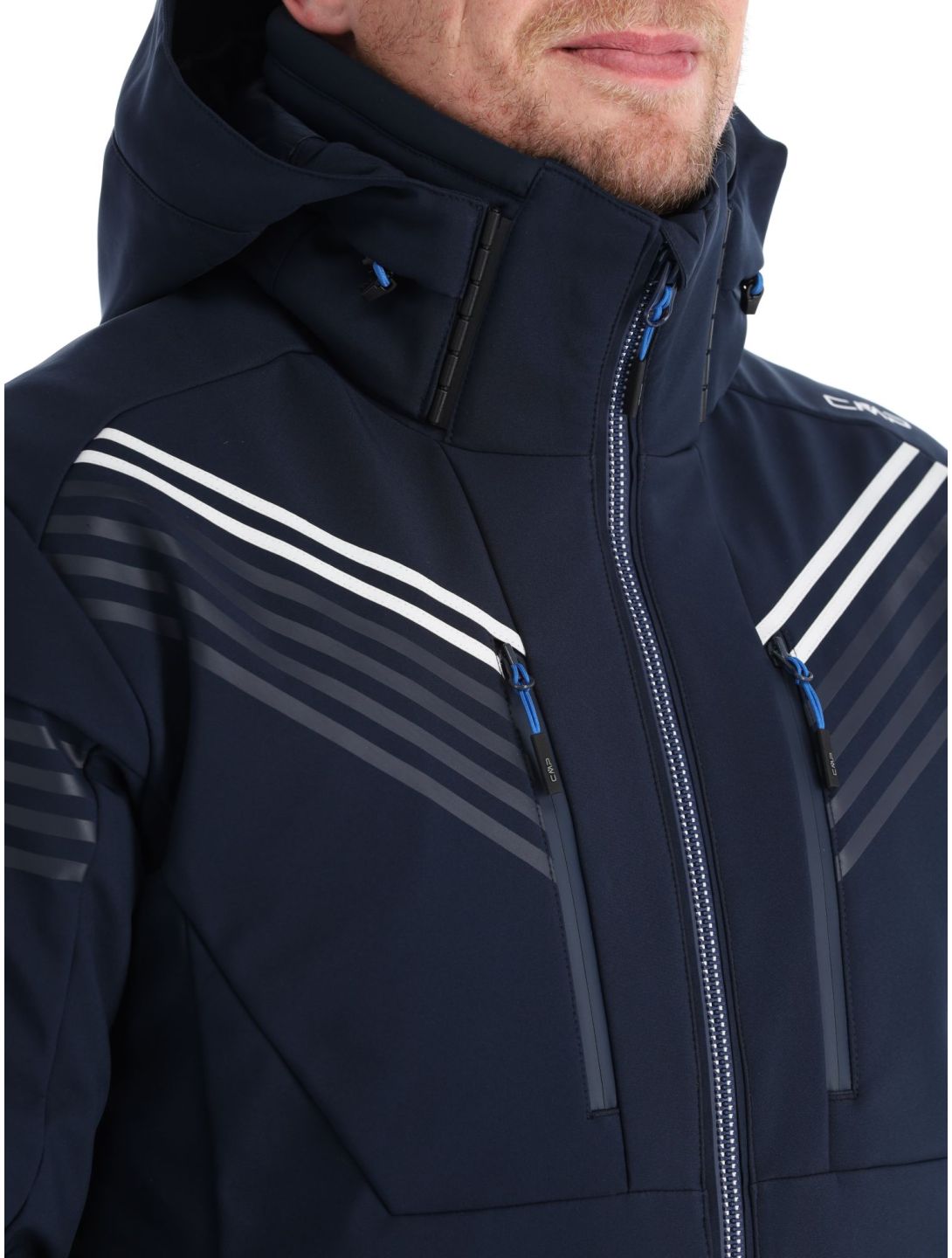 CMP, 33W0967 softshell ski-jas heren Black Blue blauw 