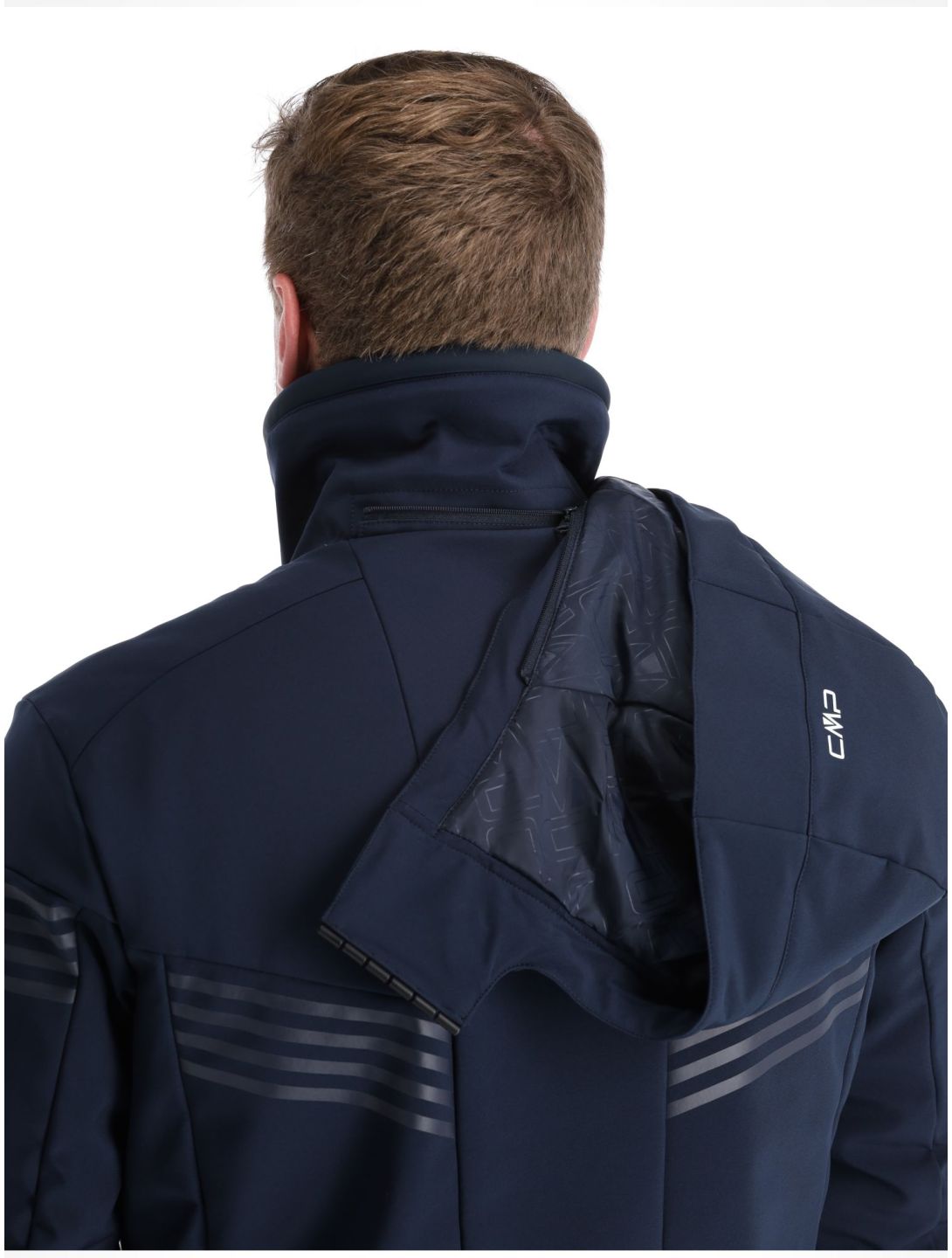 CMP, 33W0967 softshell ski-jas heren Black Blue blauw 