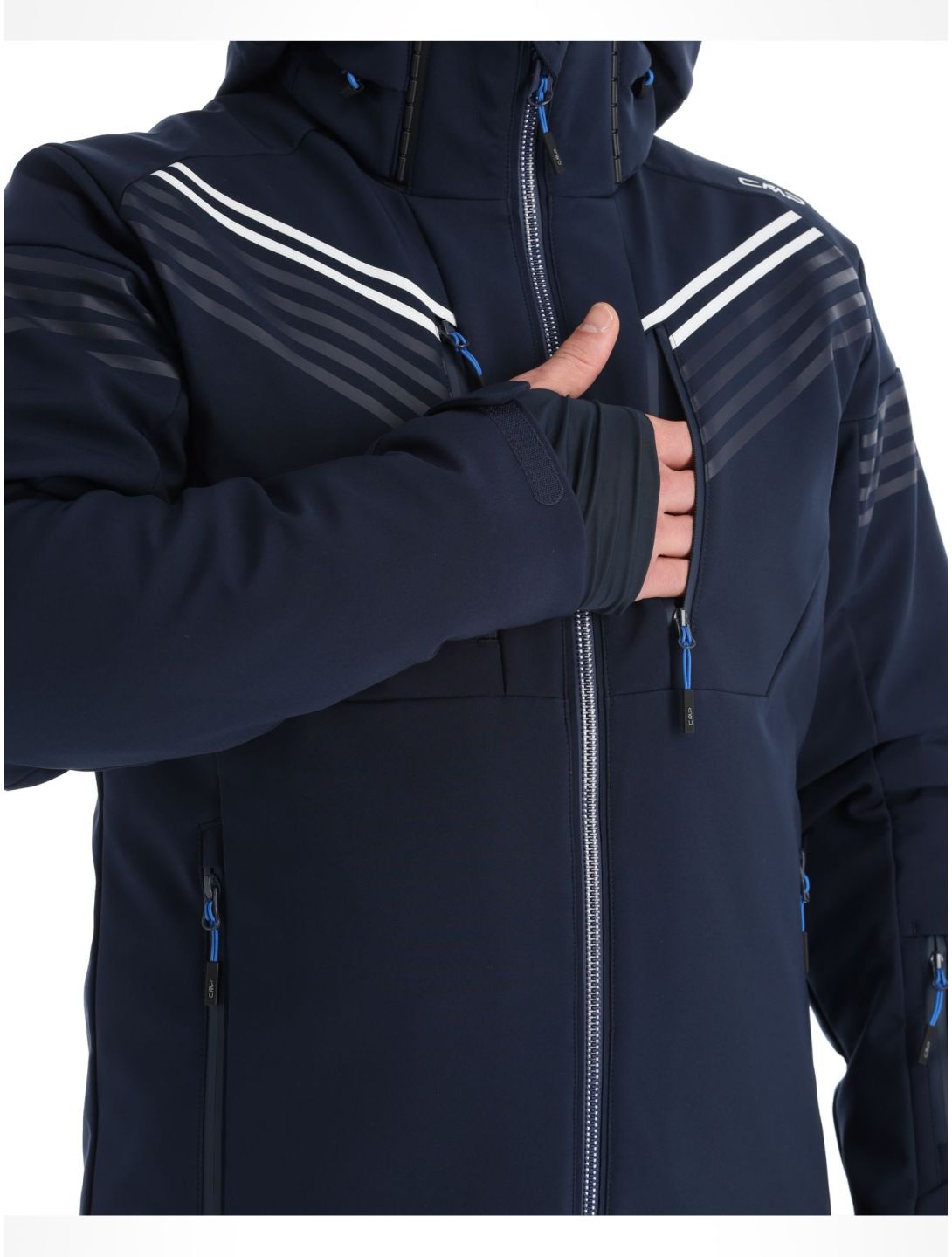 CMP, 33W0967 softshell ski-jas heren Black Blue blauw 