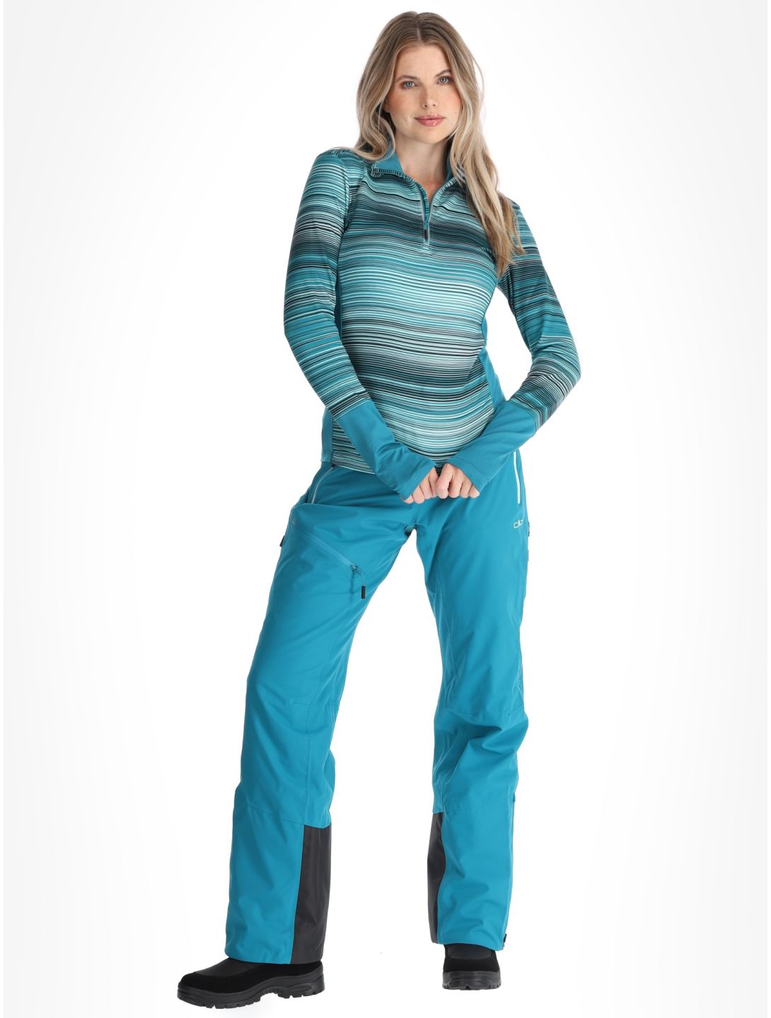 CMP, 34L2096 GA Ski pully dames Teal / Aqua Blauw, Groen 