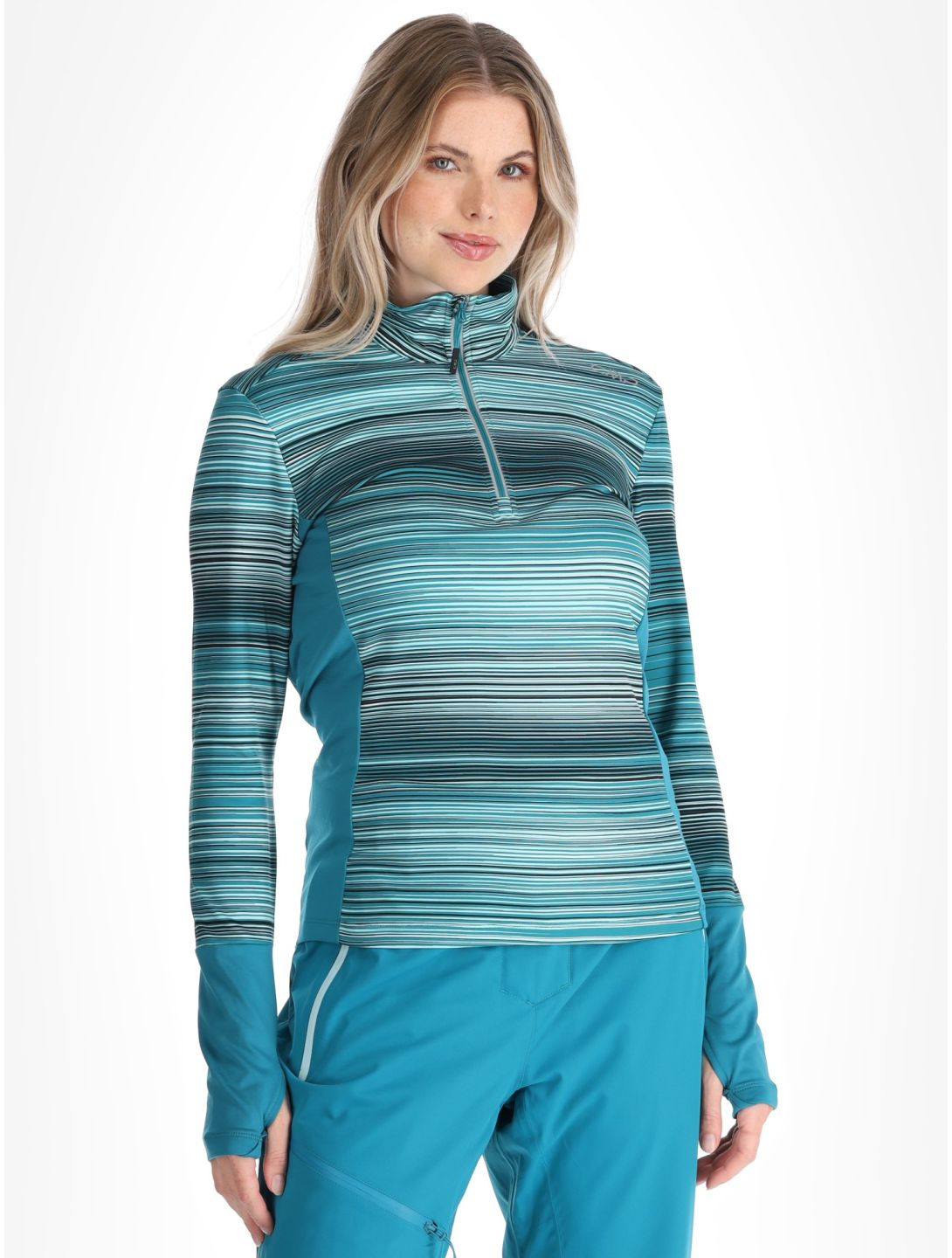 CMP, 34L2096 GA Ski pully dames Teal / Aqua Blauw, Groen 