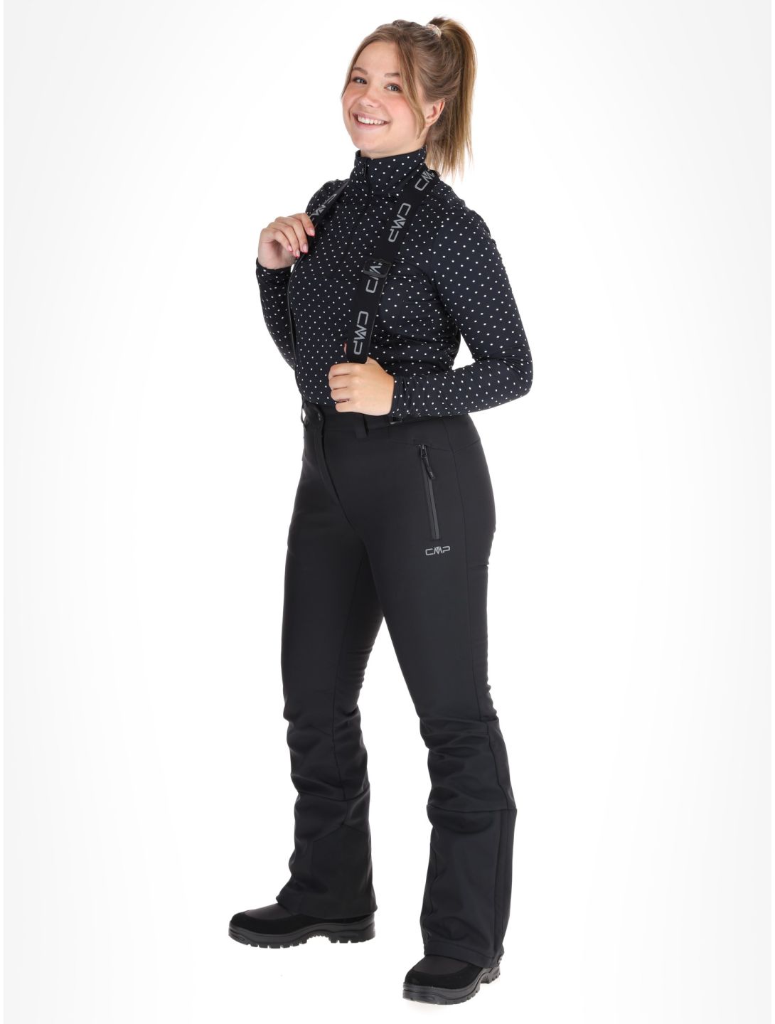 CMP, 34W4326 skibroek dames Black zwart 