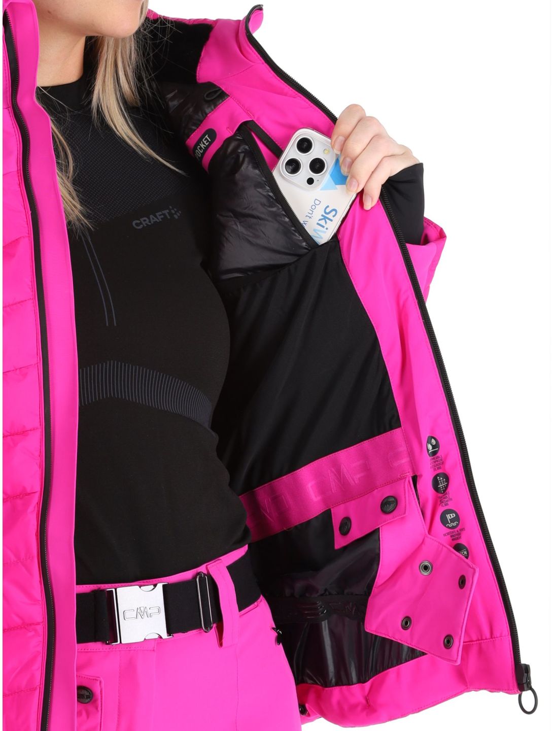 CMP, 34W4436F ski-jas dames Festival roze 