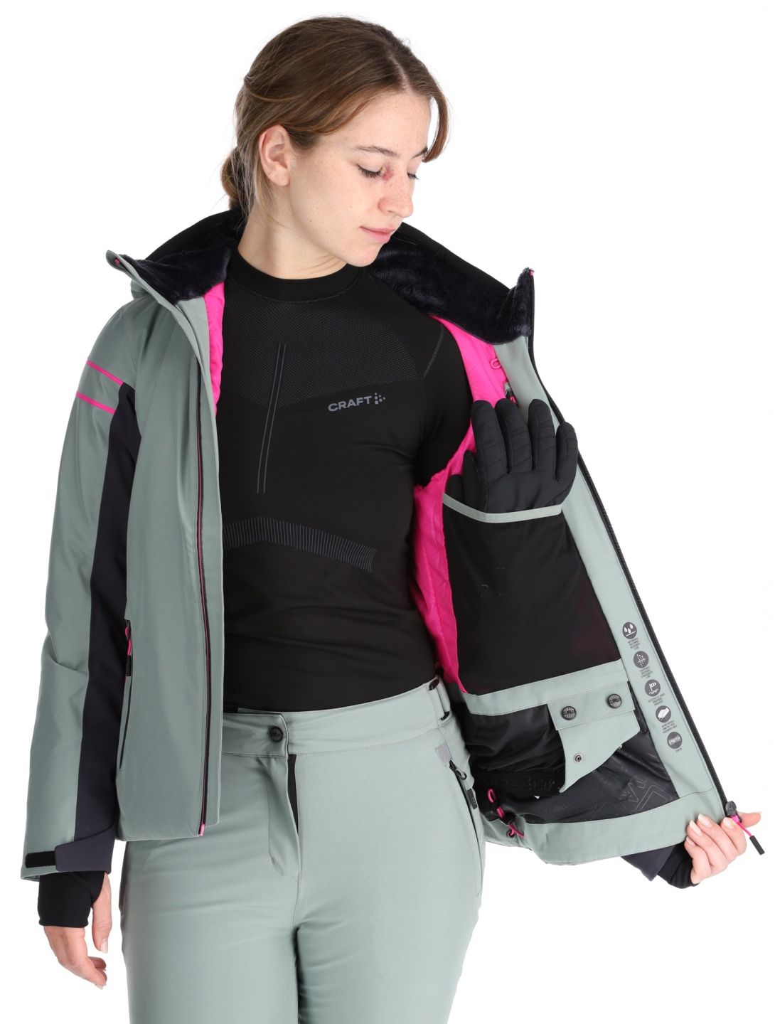 CMP, 34W4516 ski-jas dames Mineral groen 