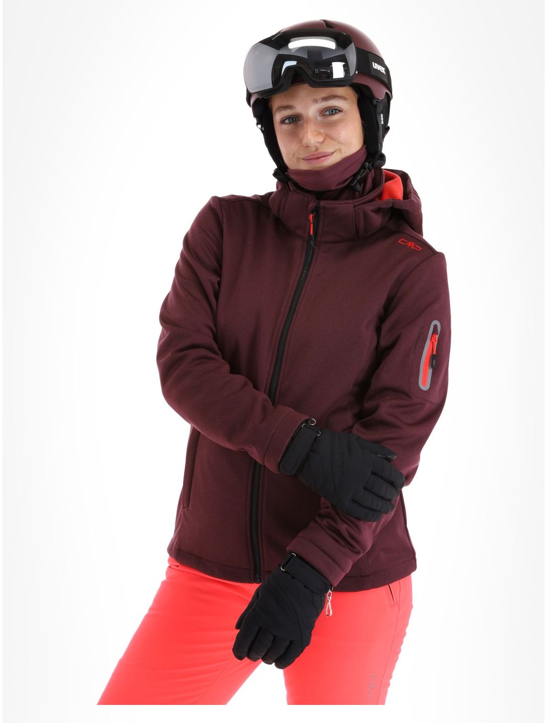 CMP, 39A5006M softshell ski-jas dames Burgundy Mel. bordeaux 