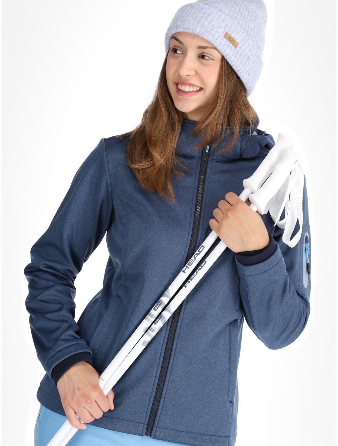 CMP, 39A5006M softshell ski-jas dames Blue Melange / Niagara blauw 