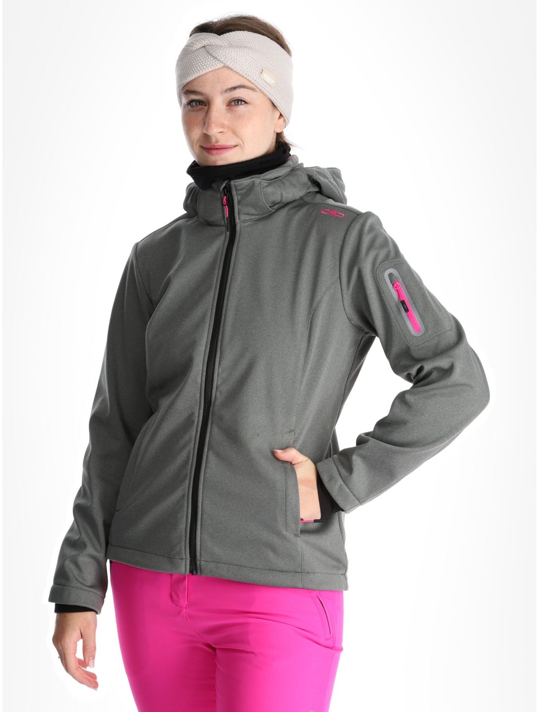 CMP, 39A5006M softshell ski-jas dames Mineral Melange groen 