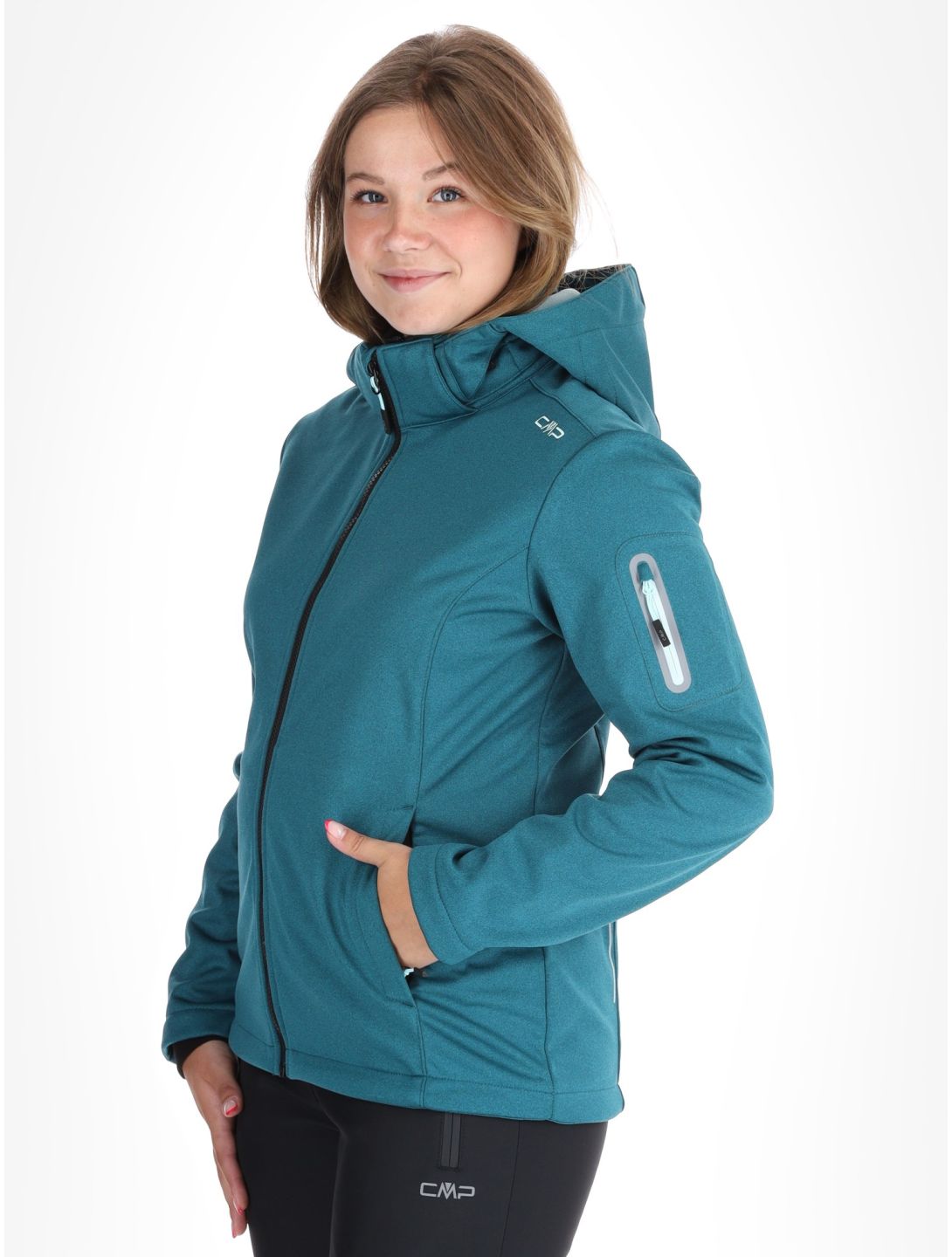 CMP, 39A5006M softshell ski-jas dames Teal groen 