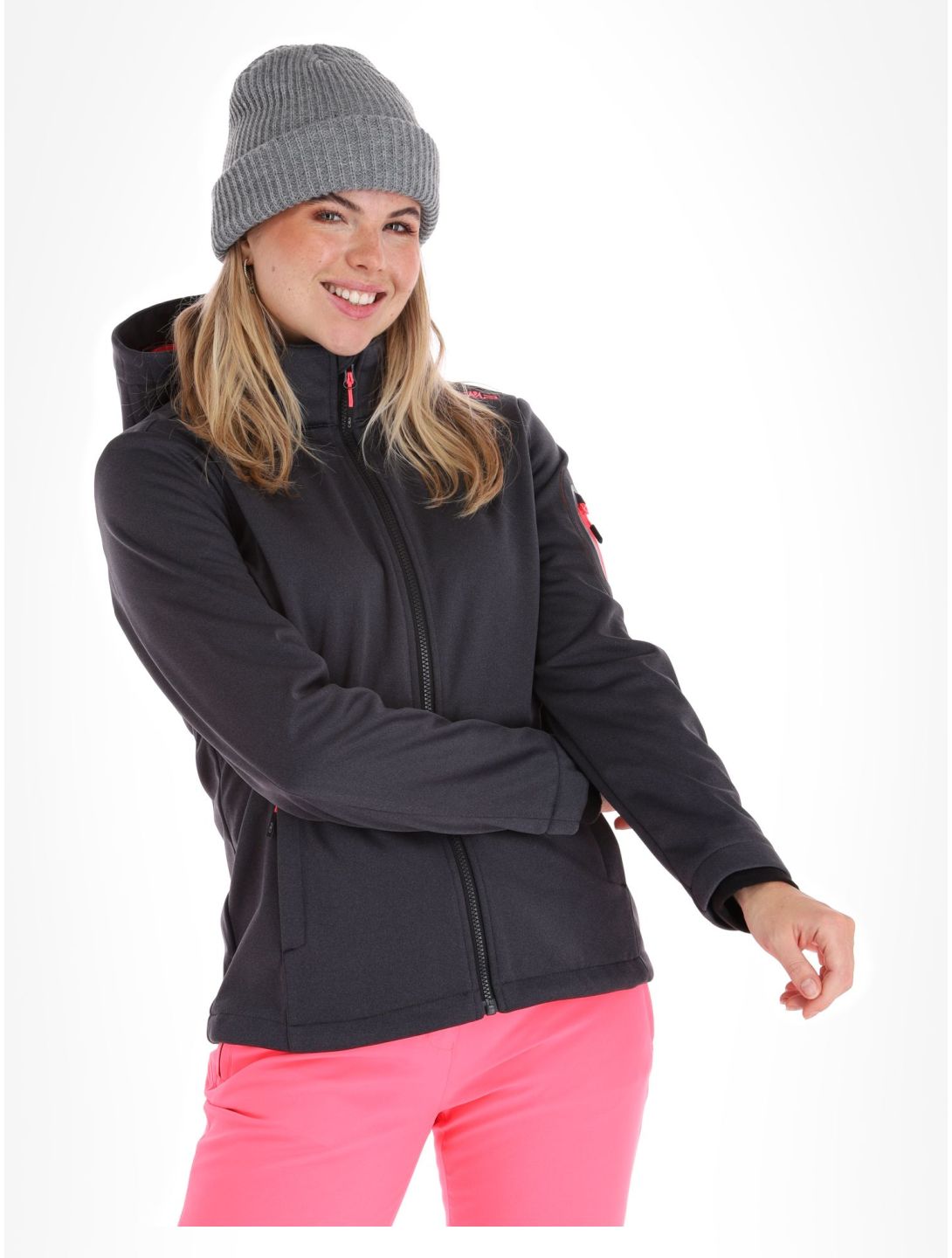 CMP, 39A5006M softshell ski-jas dames Titanium Mel. Gloss grijs 