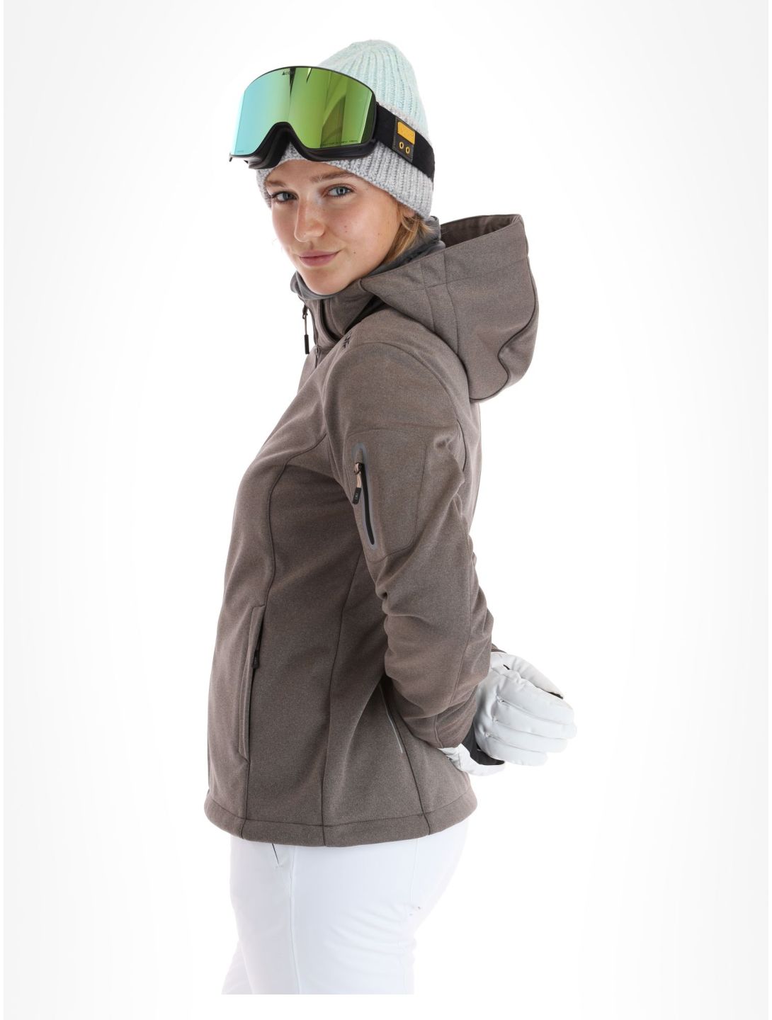 CMP, 39A5006M softshell ski-jas dames Sesam Mel Black beige, zwart 