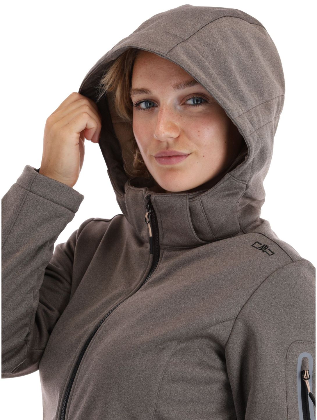 CMP, 39A5006M softshell ski-jas dames Sesam Mel Black beige, zwart 