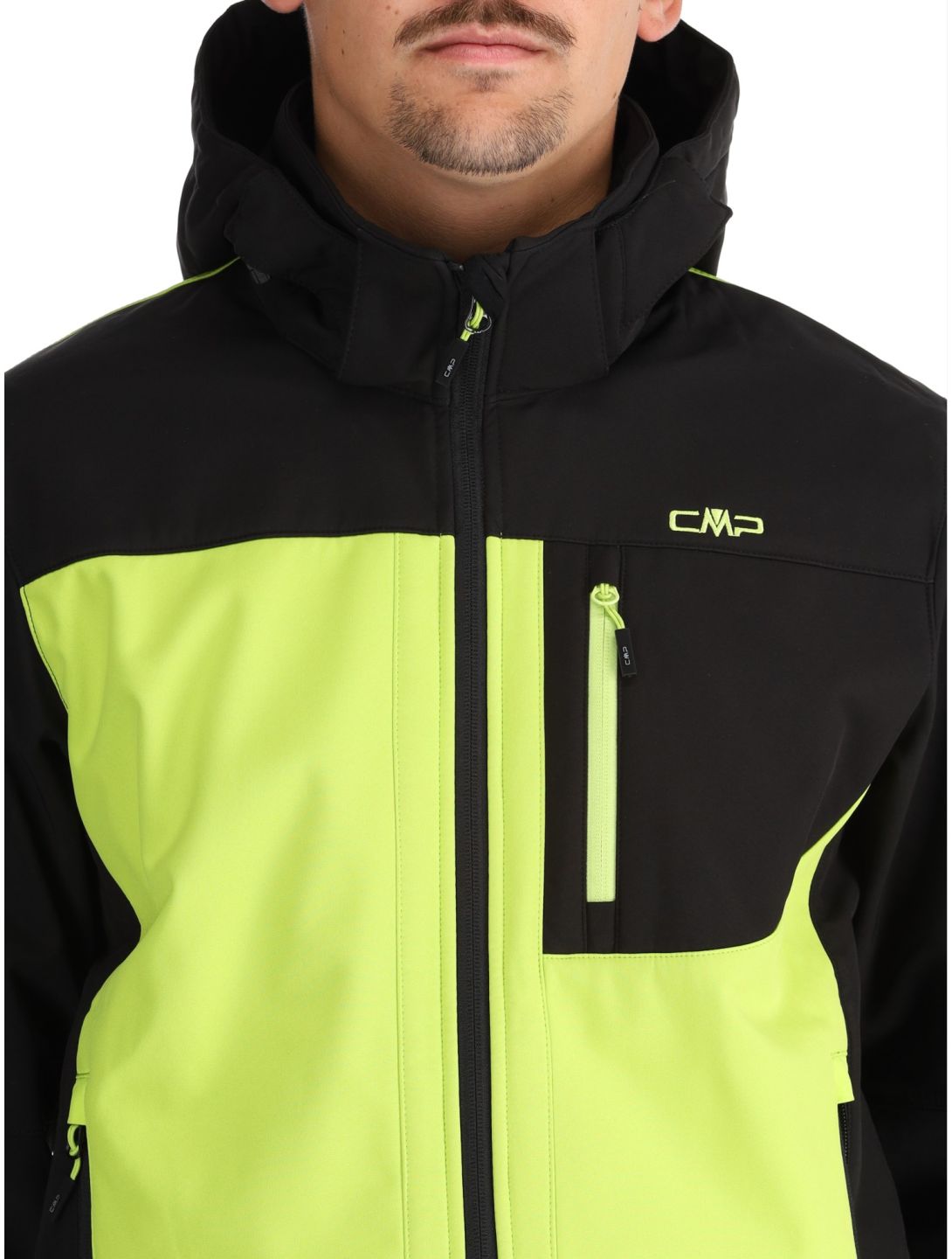 CMP, 3A01787N softshell ski-jas heren Acid Yellow / Black geel, zwart 