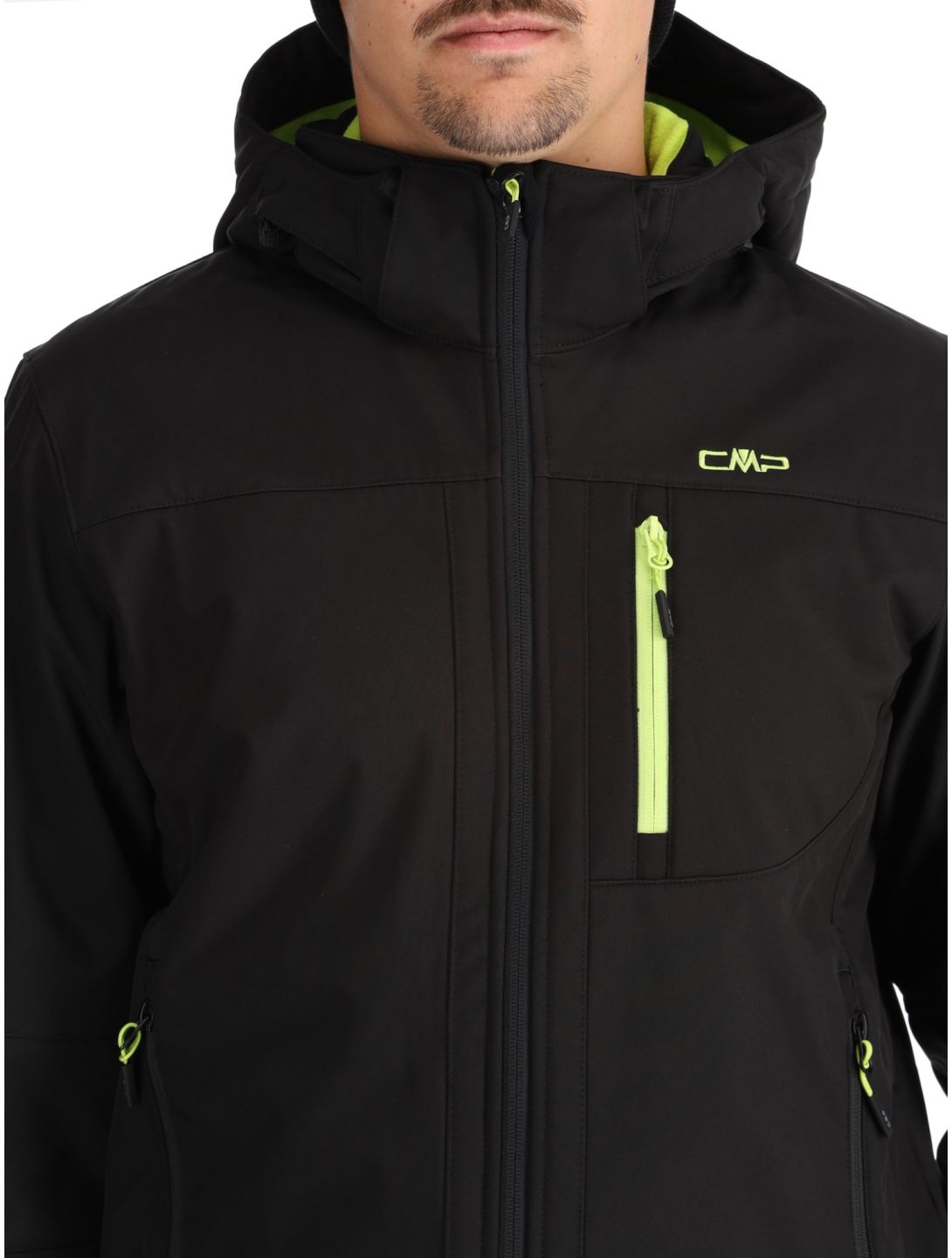 CMP, 3A01787N softshell ski-jas heren Black / Acid zwart 