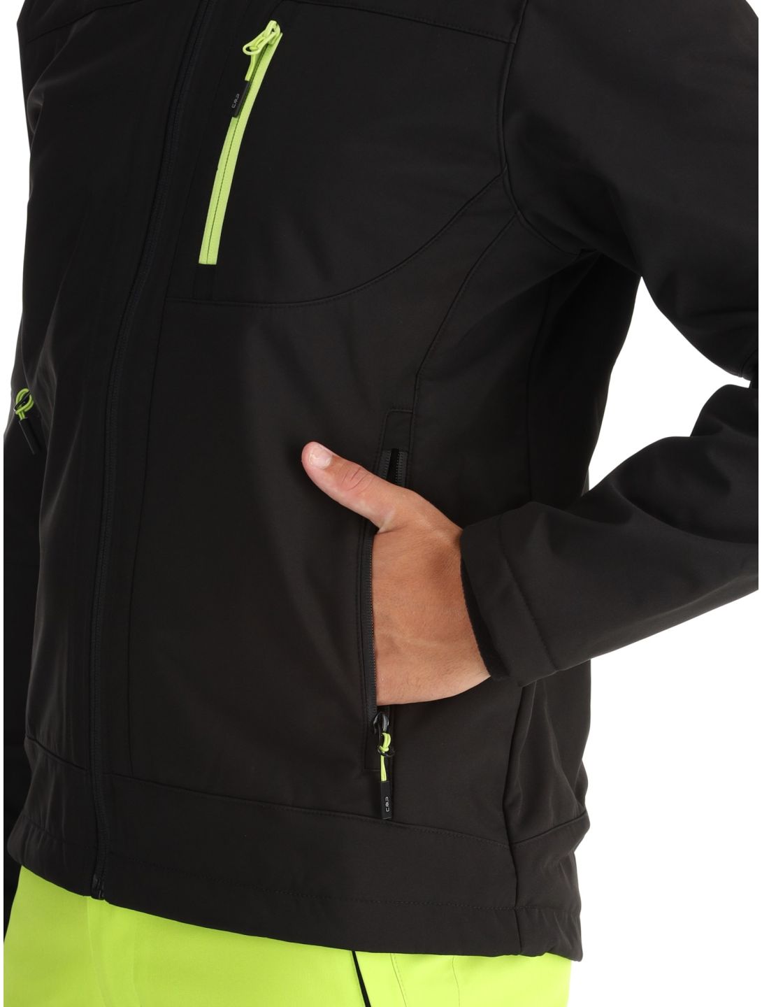 CMP, 3A01787N softshell ski-jas heren Black / Acid zwart 