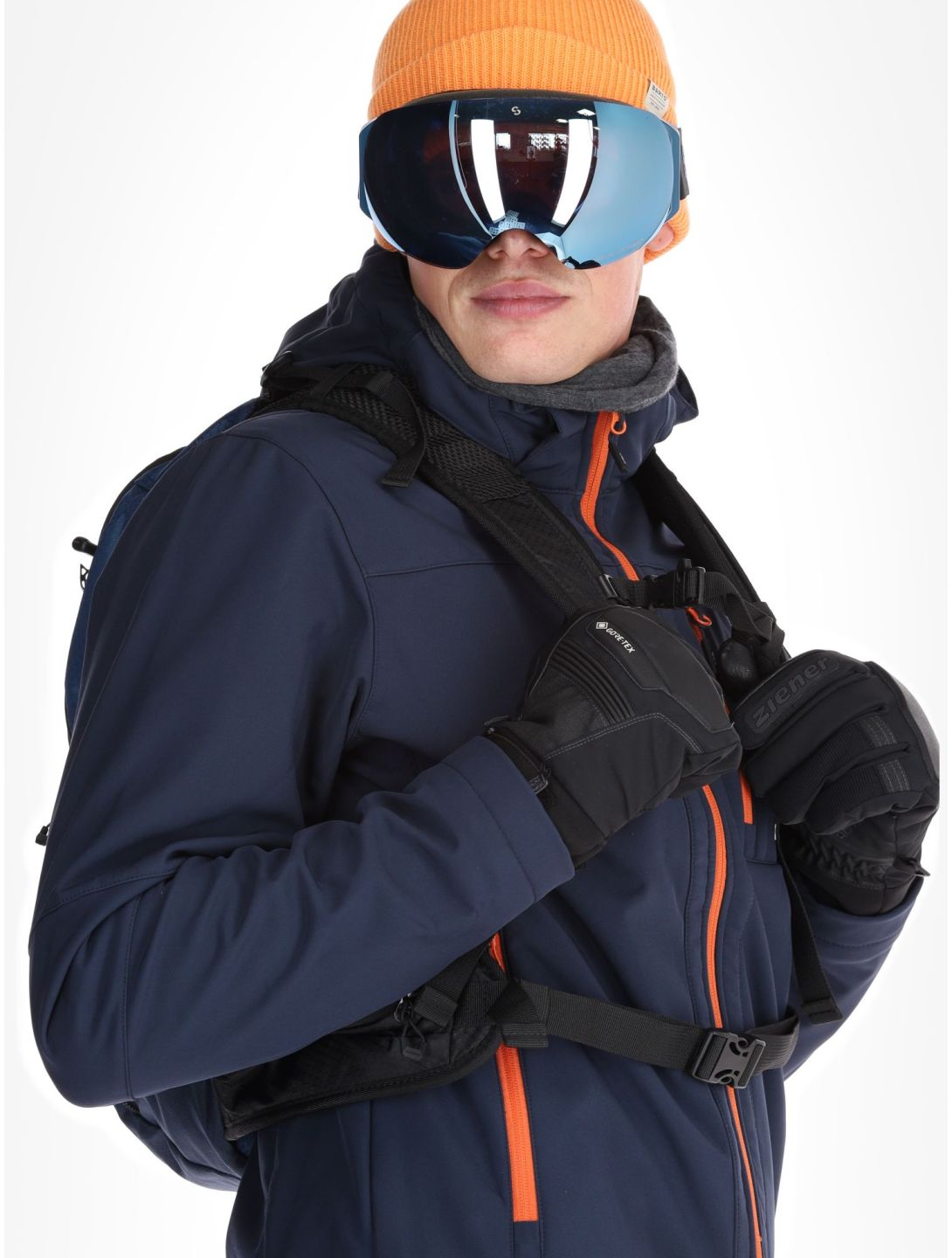 CMP, 3A01787N softshell ski-jas heren Black Blue / Jaffa blauw 