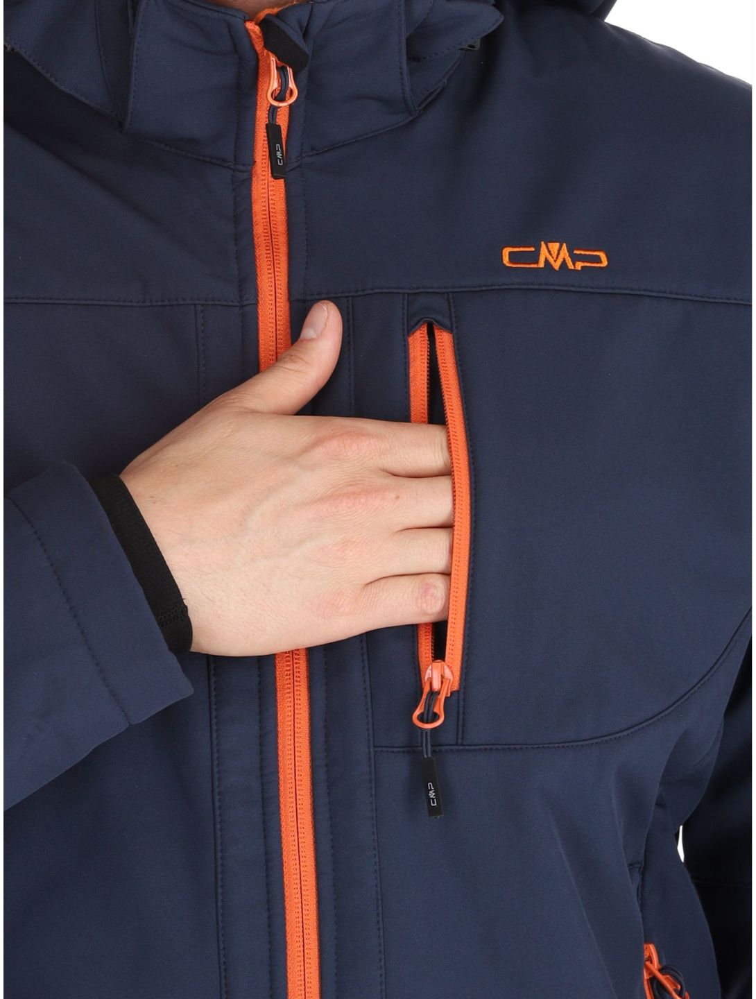 CMP, 3A01787N softshell ski-jas heren Black Blue / Jaffa blauw 