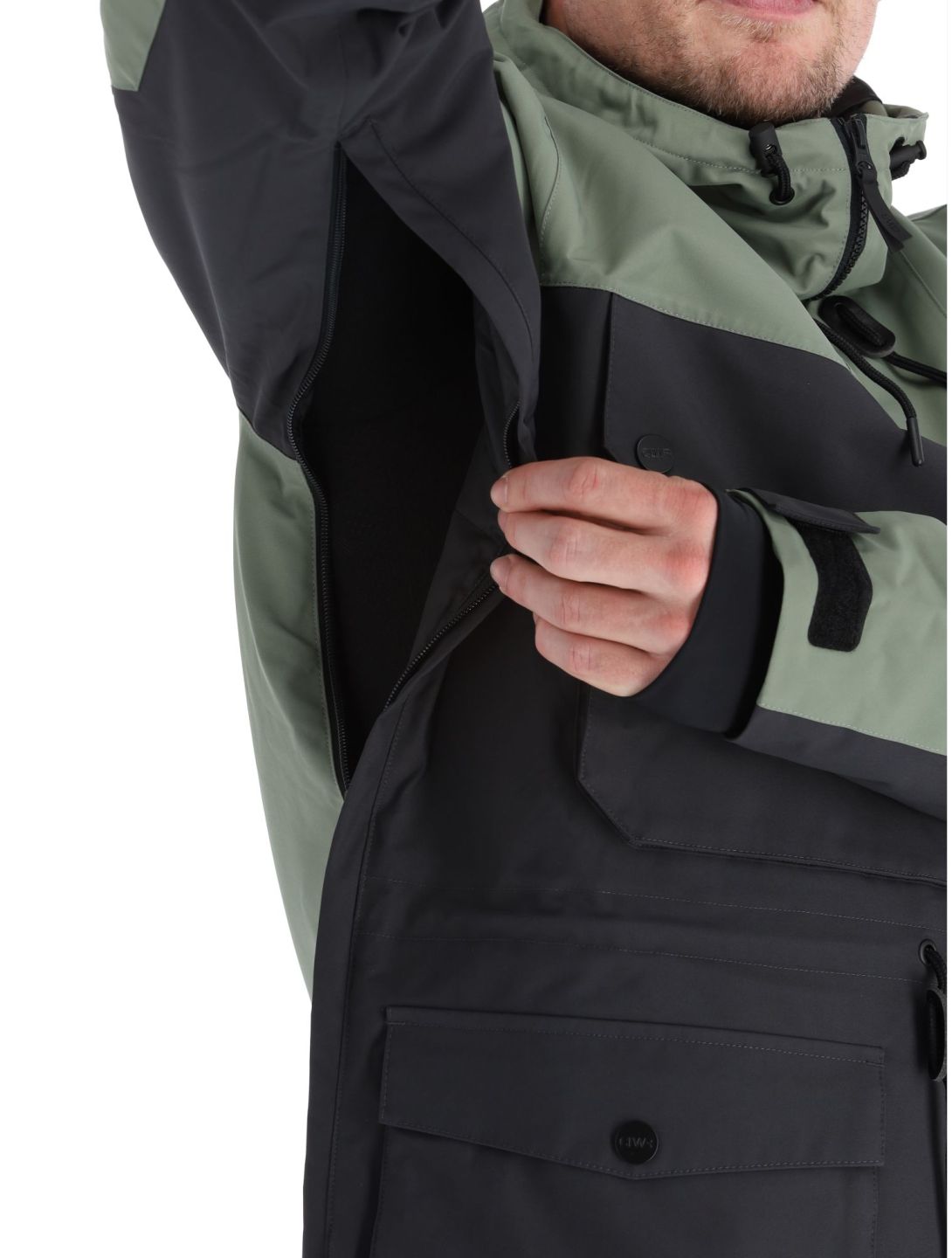 ColourWear, M Essential winter anorak heren Grey Green groen, zwart 