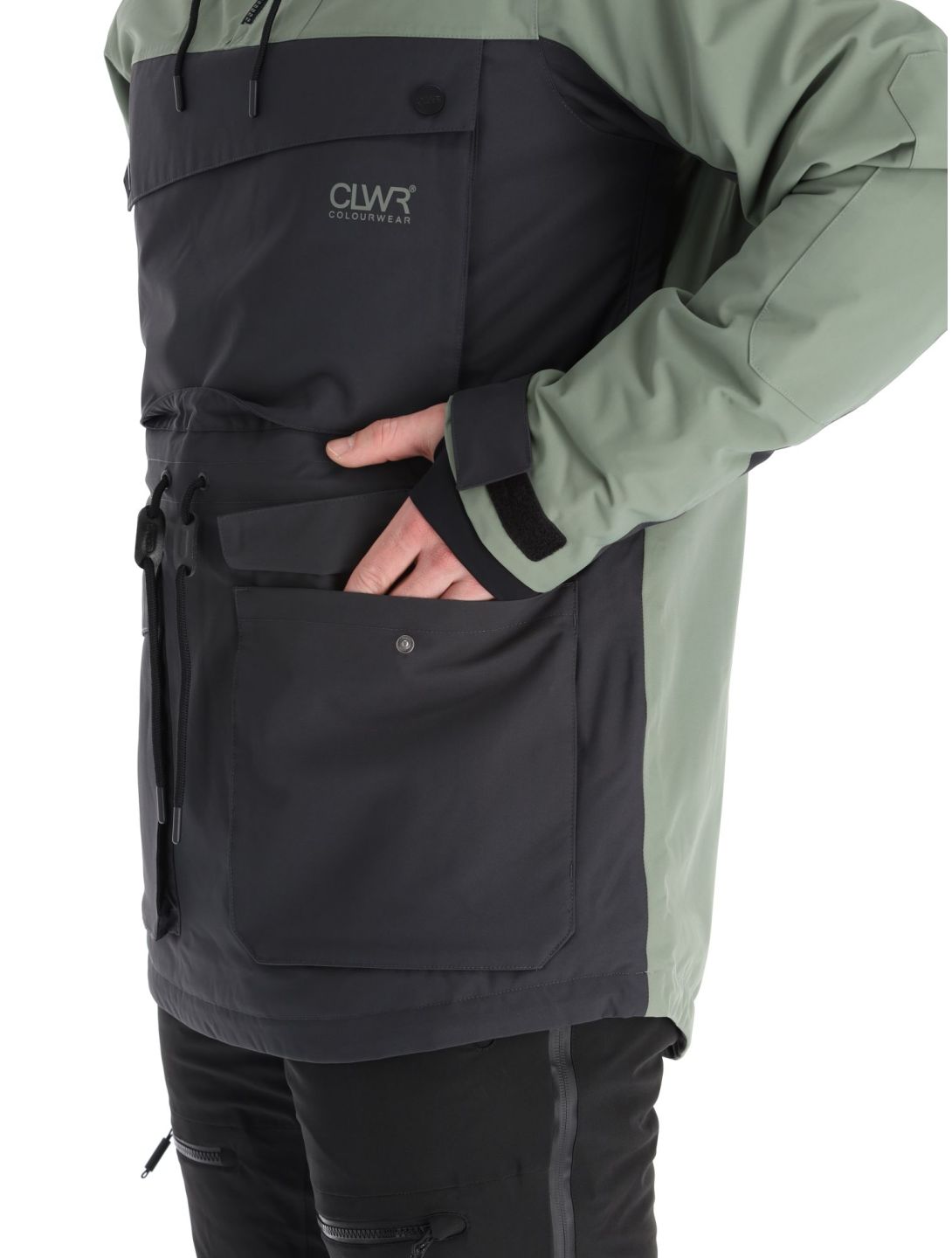 ColourWear, M Essential winter anorak heren Grey Green groen, zwart 