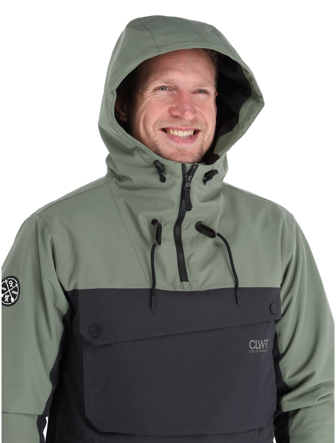 ColourWear, M Essential winter anorak heren Grey Green groen, zwart 