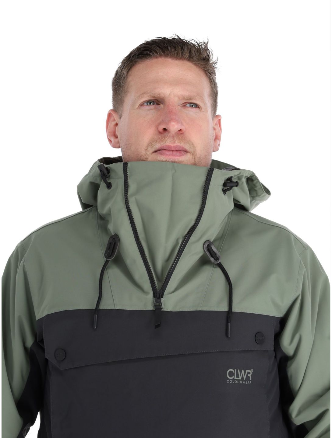 ColourWear, M Essential winter anorak heren Grey Green groen, zwart 